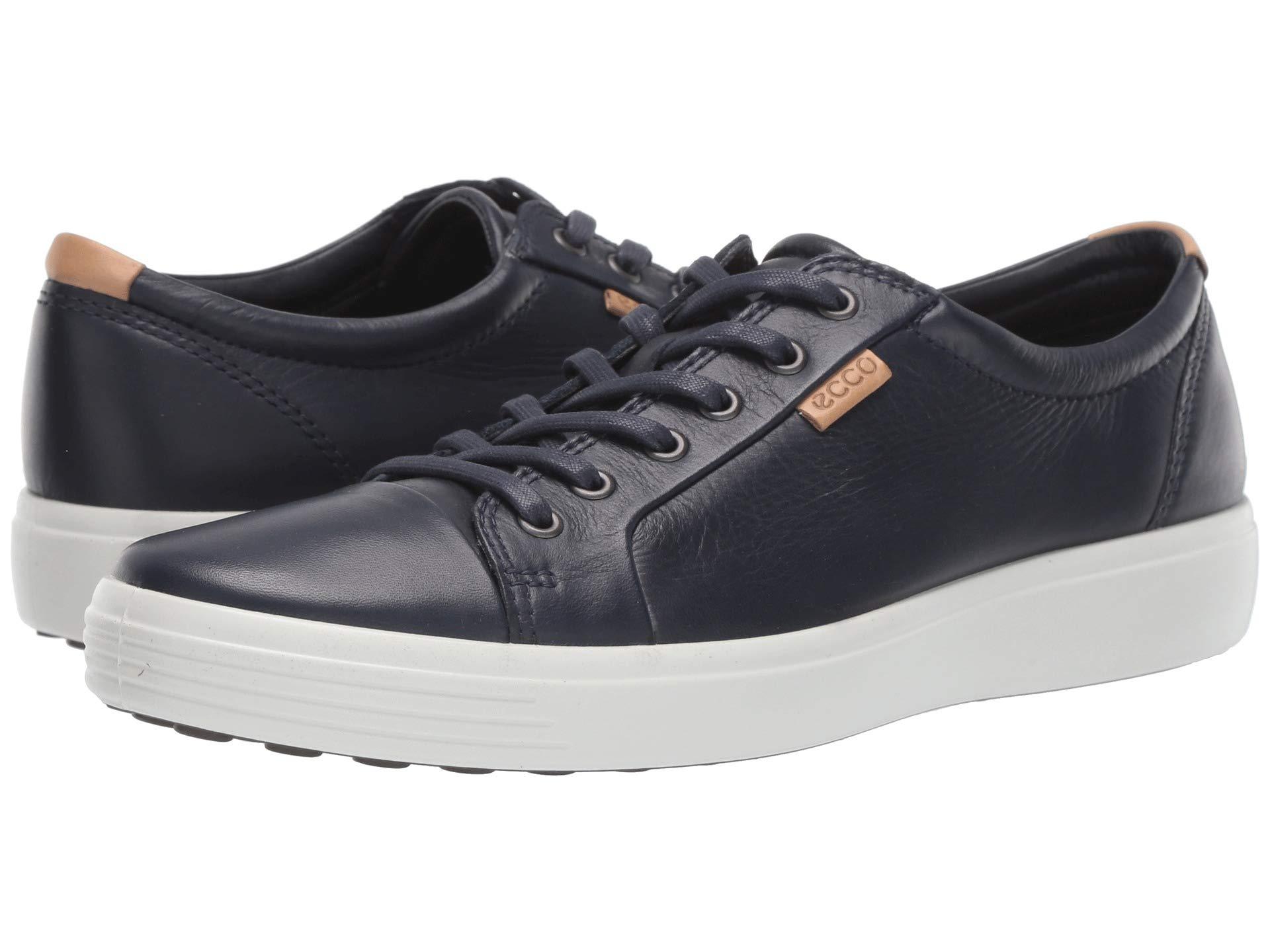 Ecco Leather Soft 7 Light Sneaker in Navy (Blue) for Men - Save 10% - Lyst