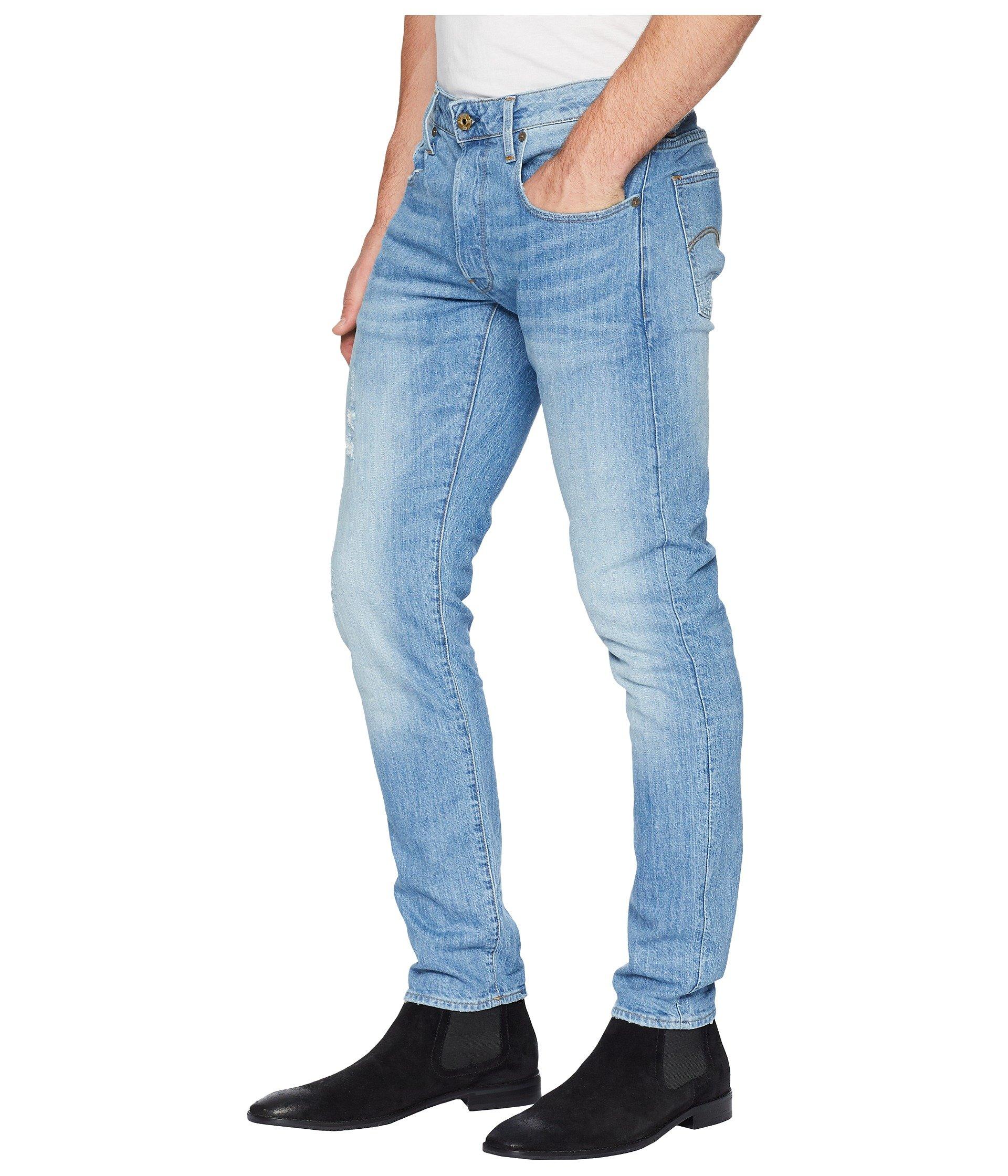 3301 slim jeans light aged