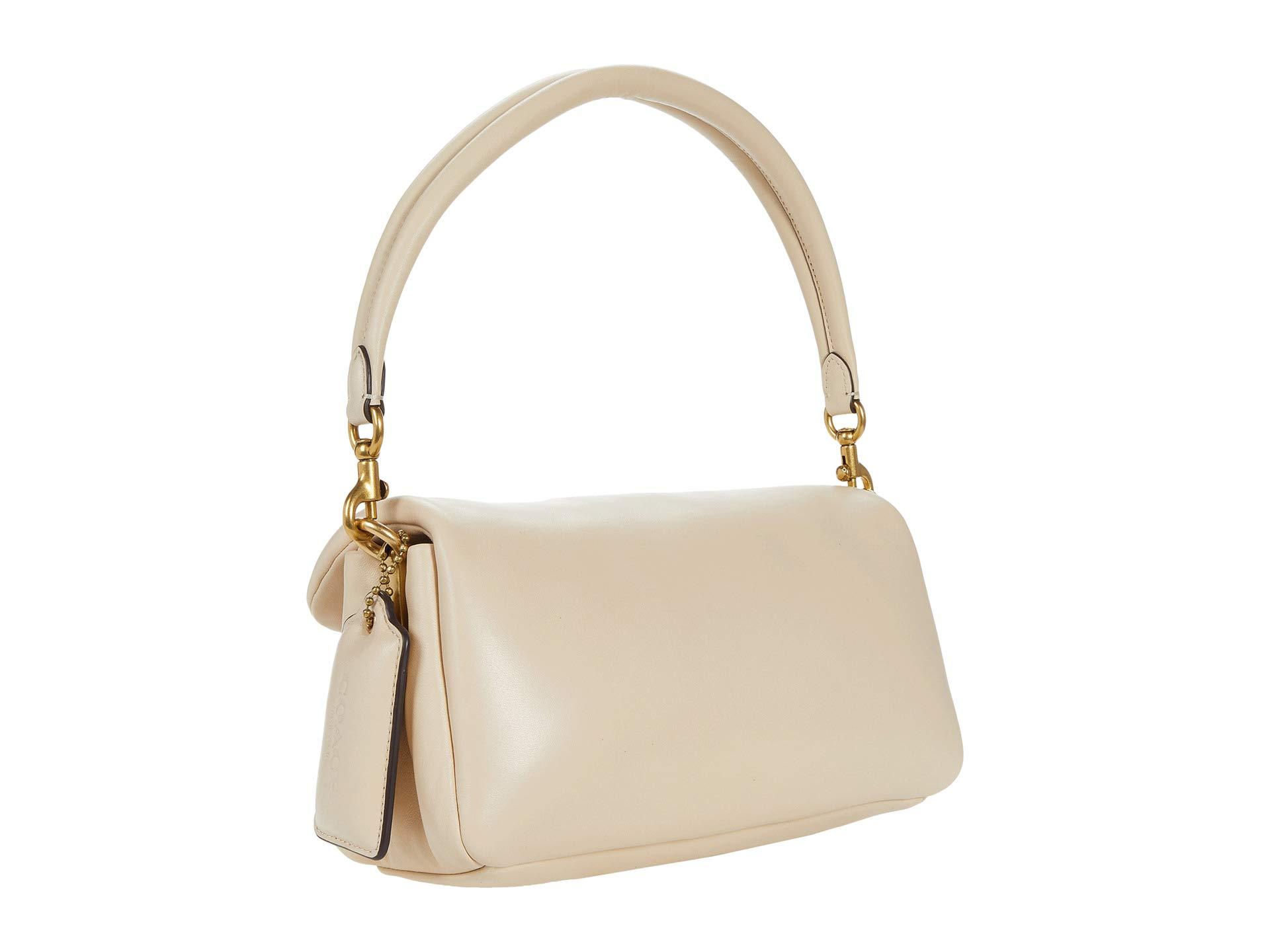 coach leather covered c closure puffy tabby shoulder bag 26