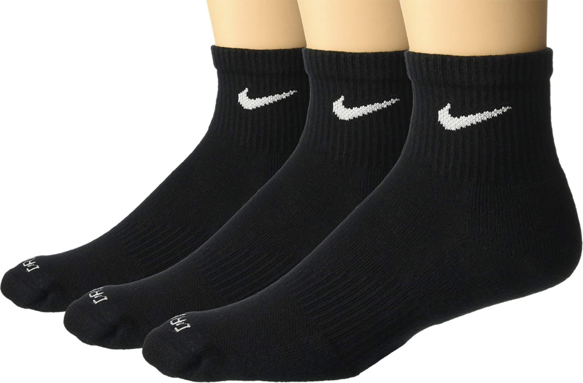 Nike Cotton Everyday Plus Cushion Ankle Socks 3-pair Pack in Black - Lyst