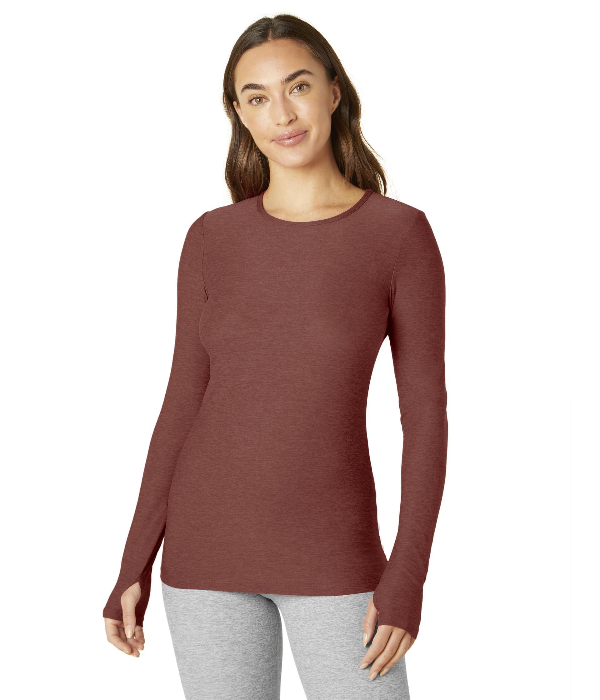 Beyond Yoga Classic Crew Pullover in Purple Lyst