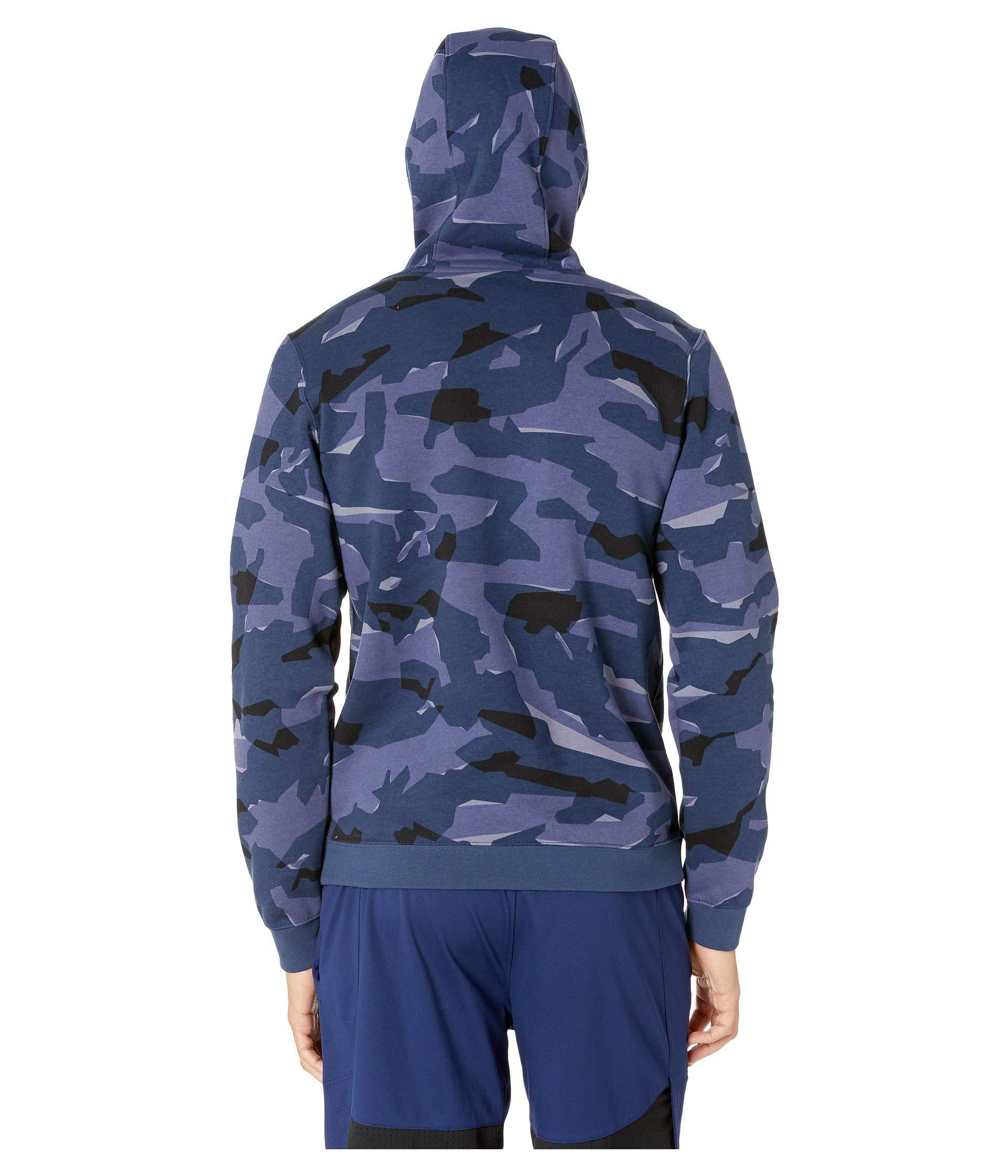 Nike Nsw Club Camo Hoodie Full Zip Bb (midnight Navy/midnight Navy/white)  Sweatshirt in Blue for Men | Lyst