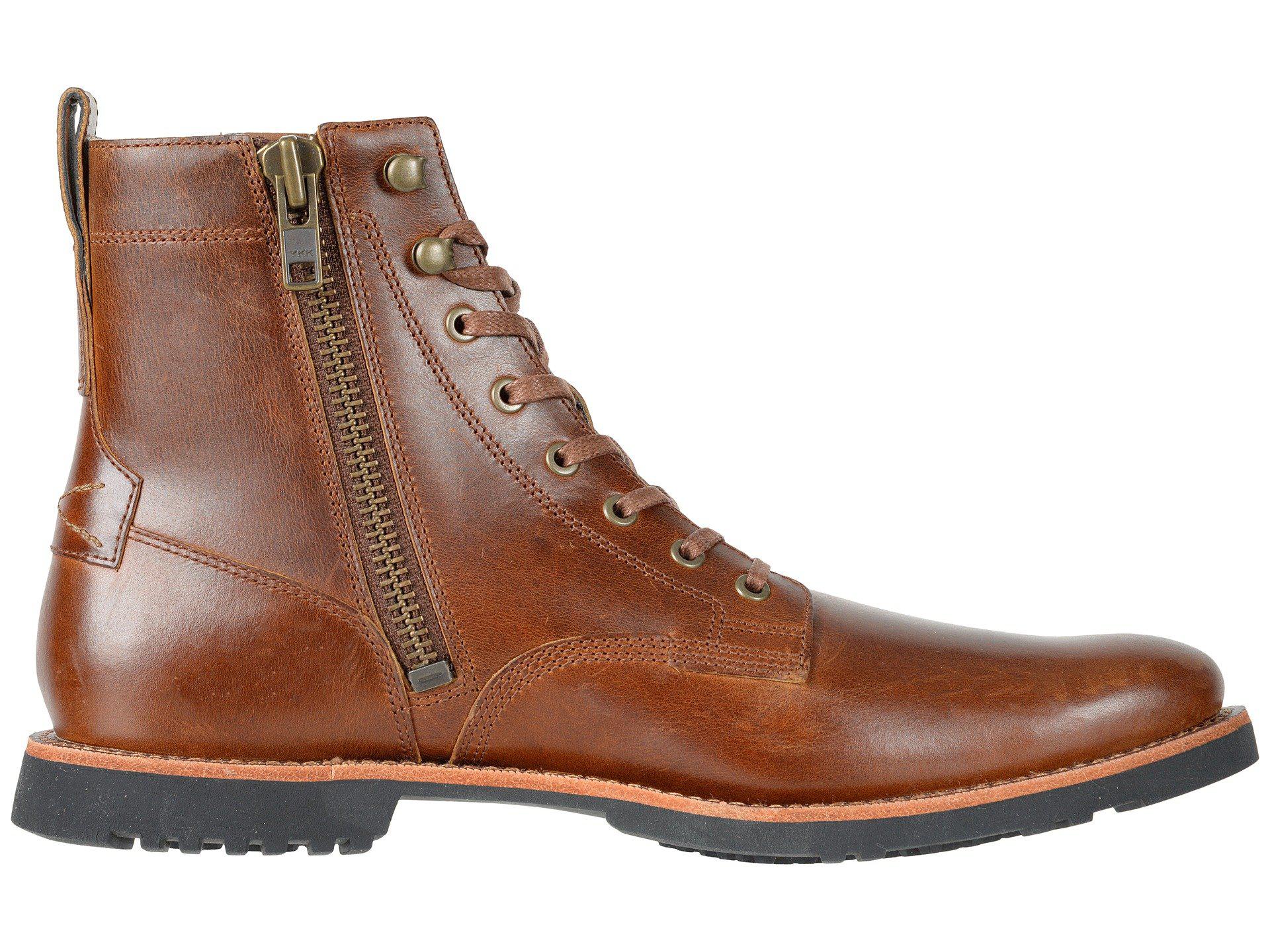 Mens Leather Lace Up Boots Zip At Veronica Green Blog