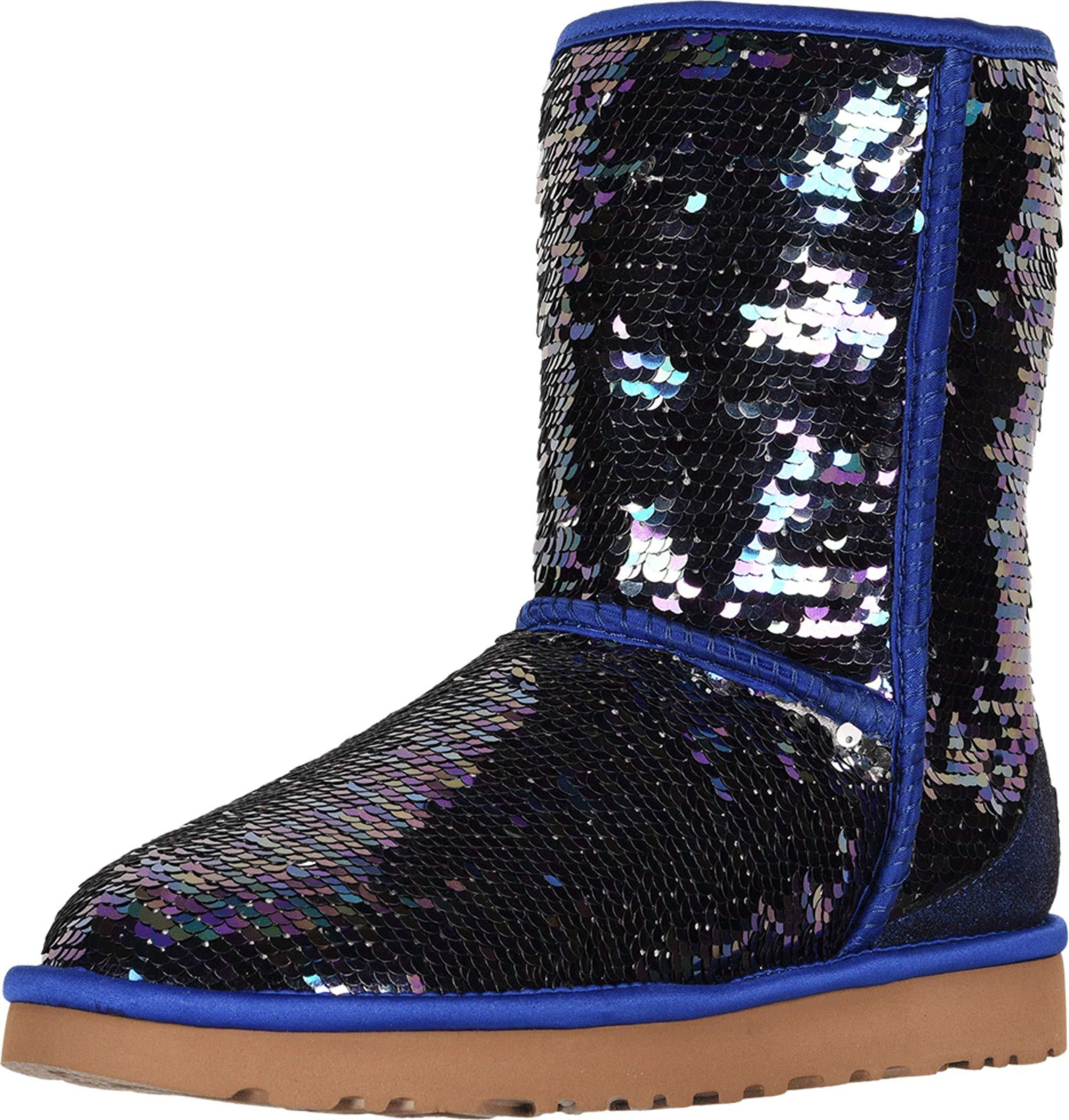 UGG Leather Classic Short Sequin in Navy (Blue) - Lyst
