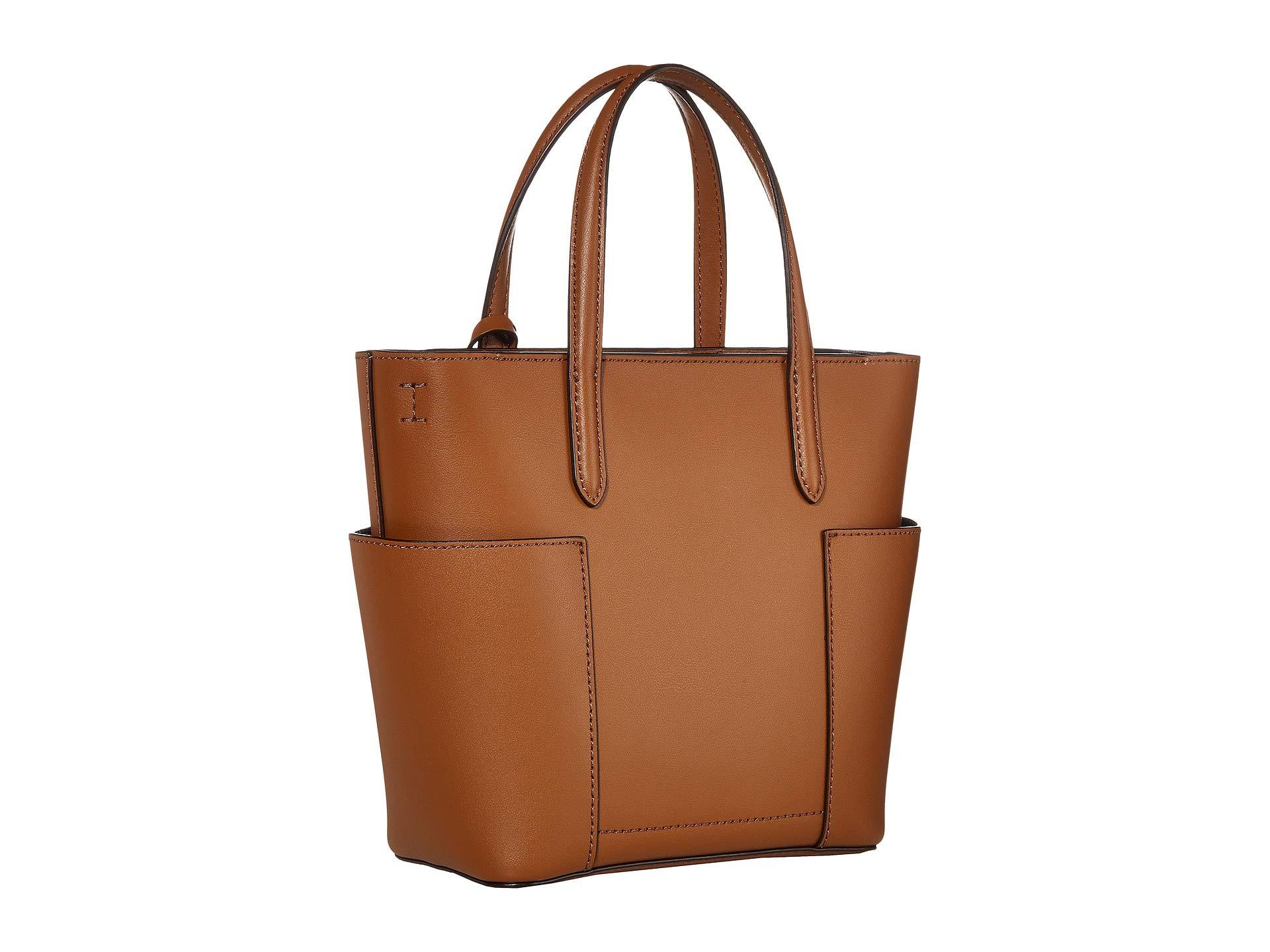 Lauren by Ralph Lauren Leather Carlyle 20 Tote Mini in Brown Lyst