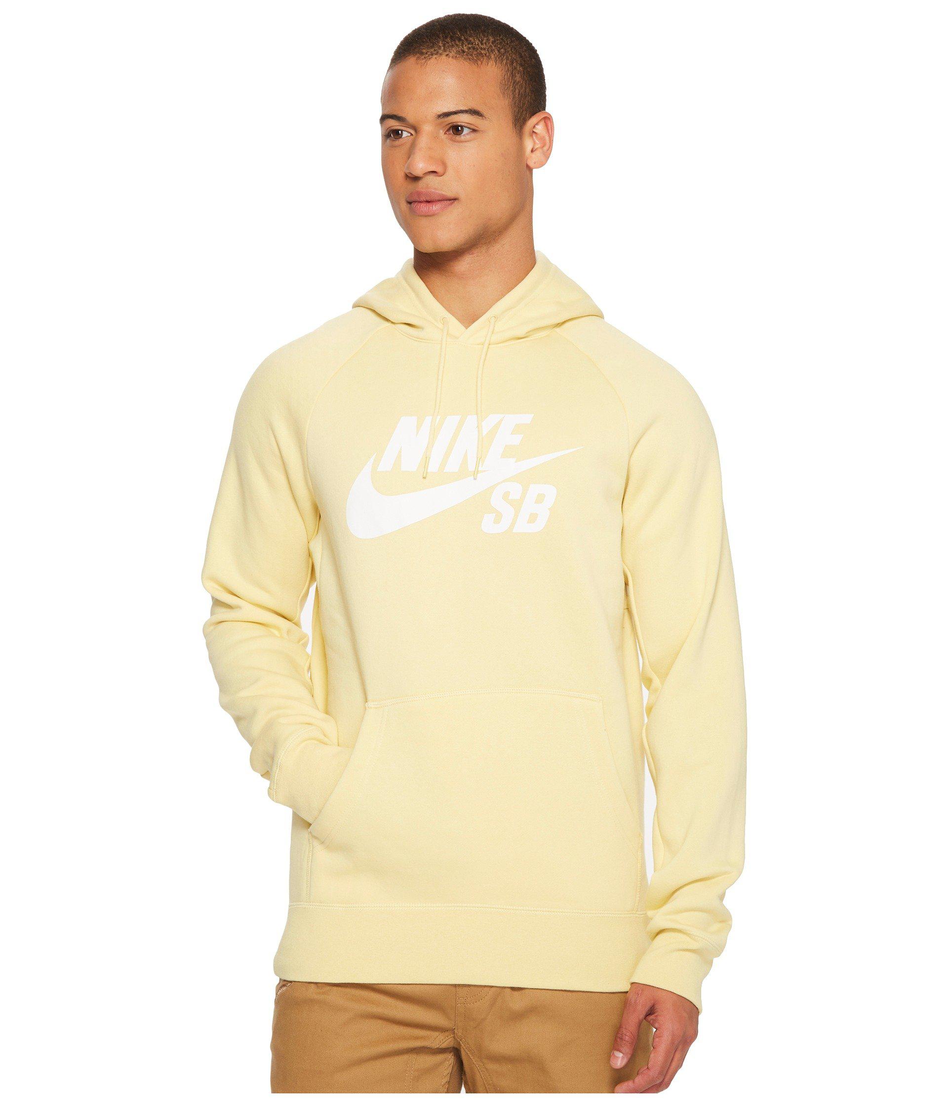 Nike Sb Icon Hoodie in Yellow for Men | Lyst