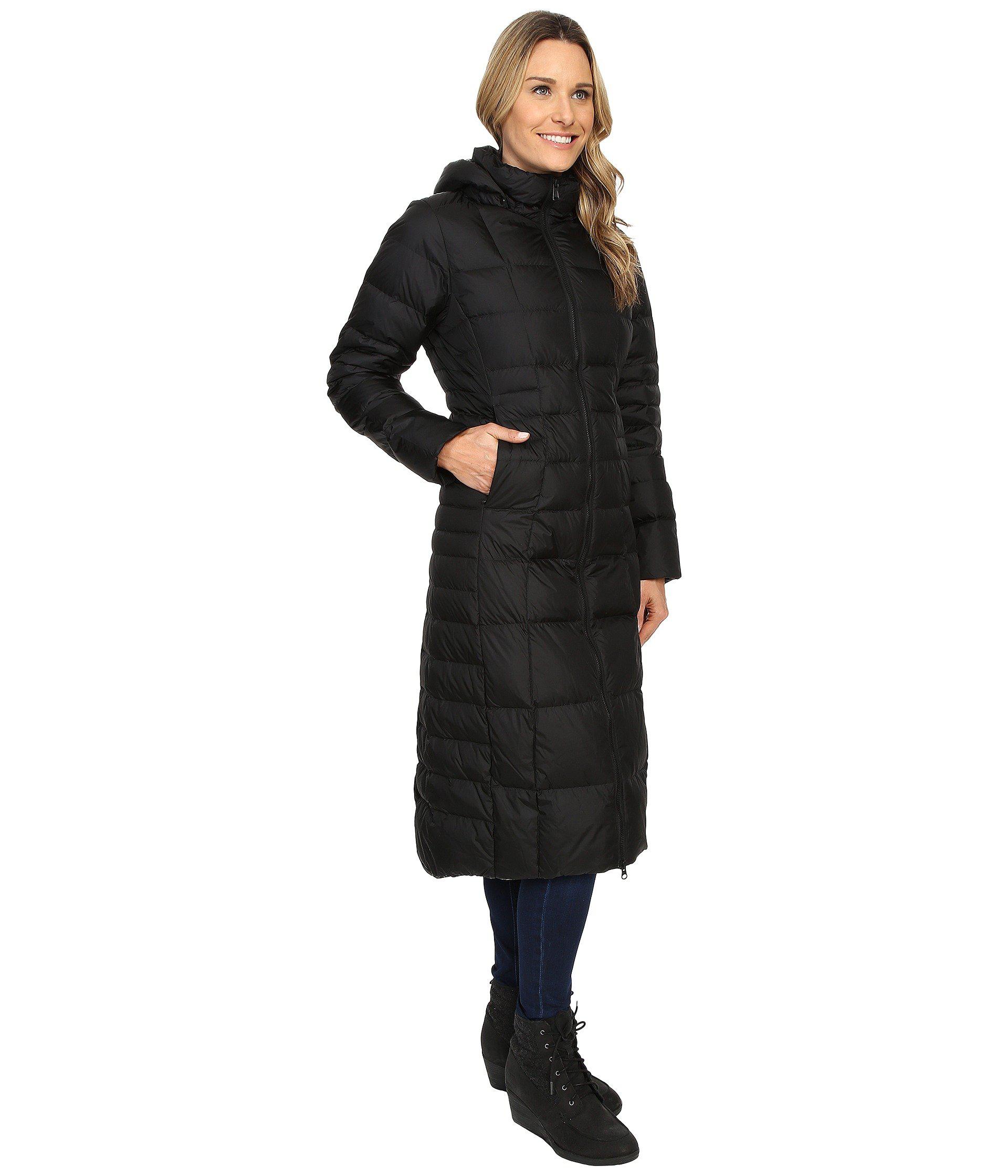 shiny black puffer jacket women
