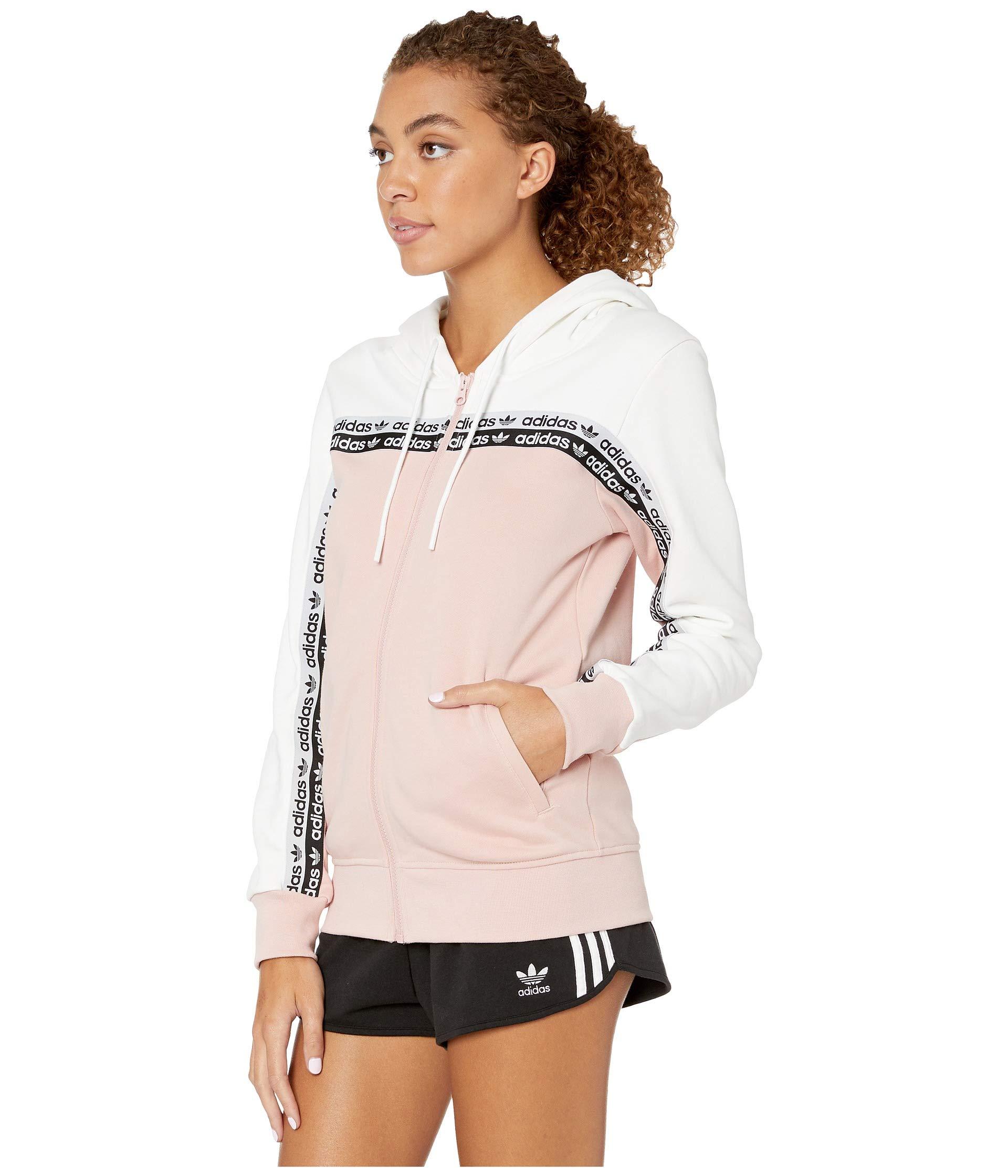 adidas originals tape full zip hoodie