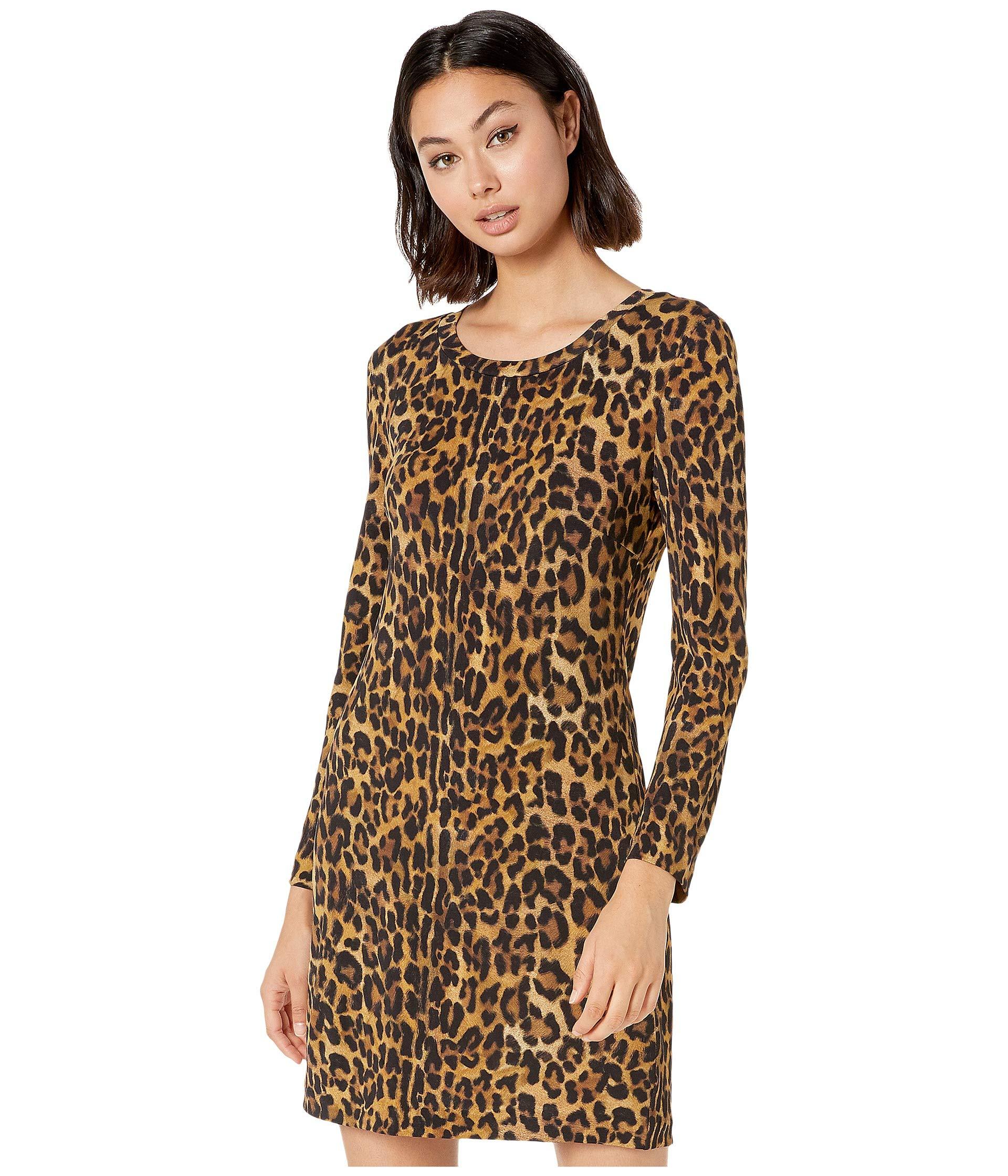 Nicole Miller Leopard Print Mini Dress in Brown - Save 10% - Lyst