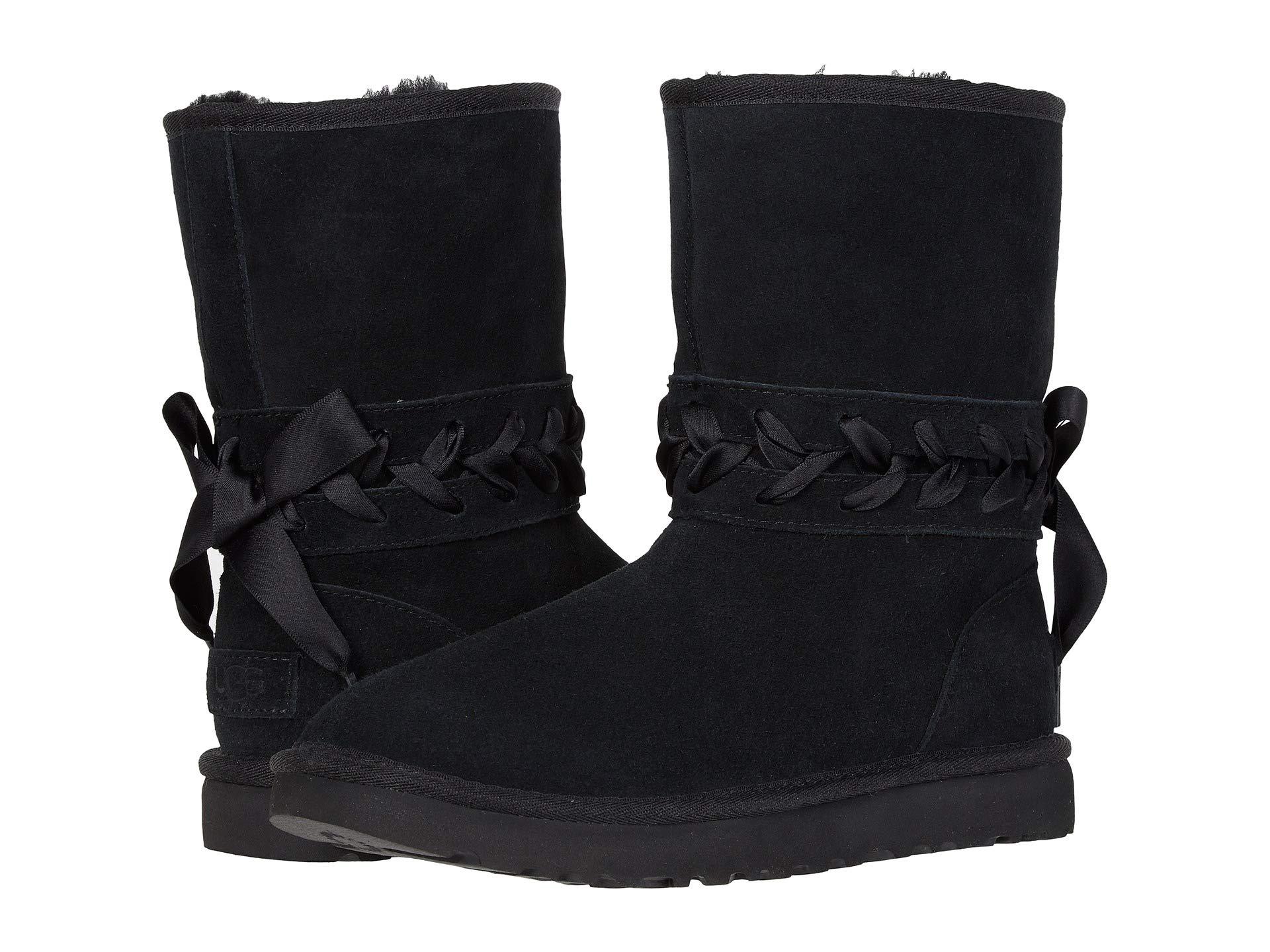 uggs with laces black