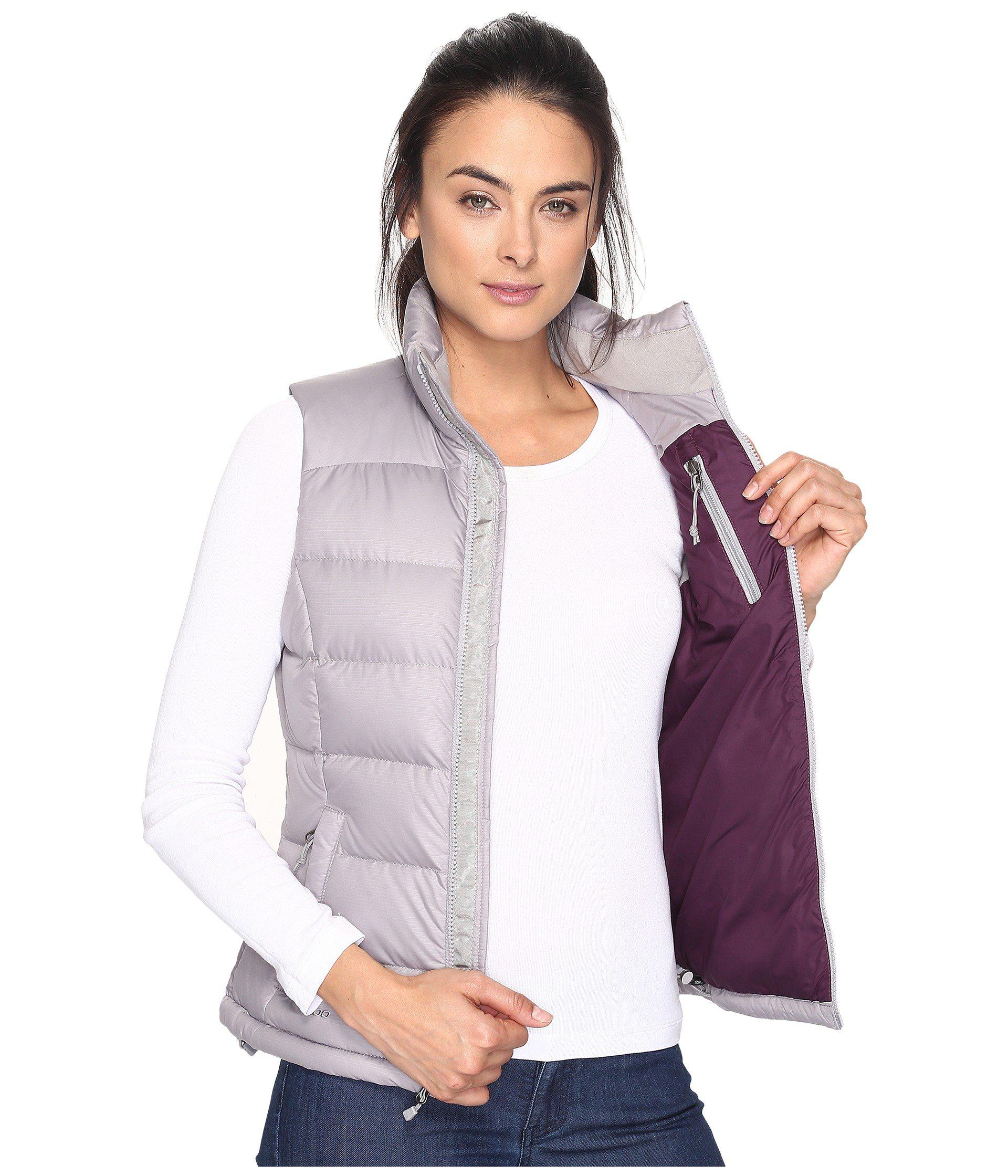 north face silver vest