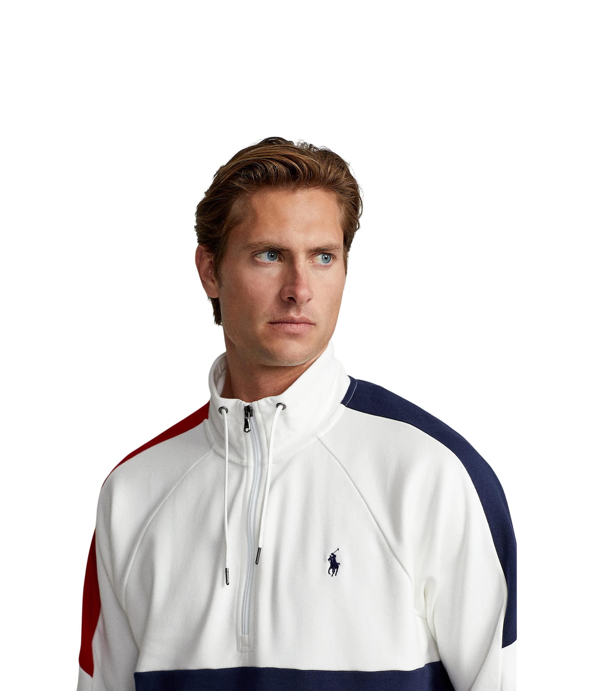 Polo Ralph Lauren Color-blocked 1/4 Zip Interlock Pullover in White for Men  | Lyst