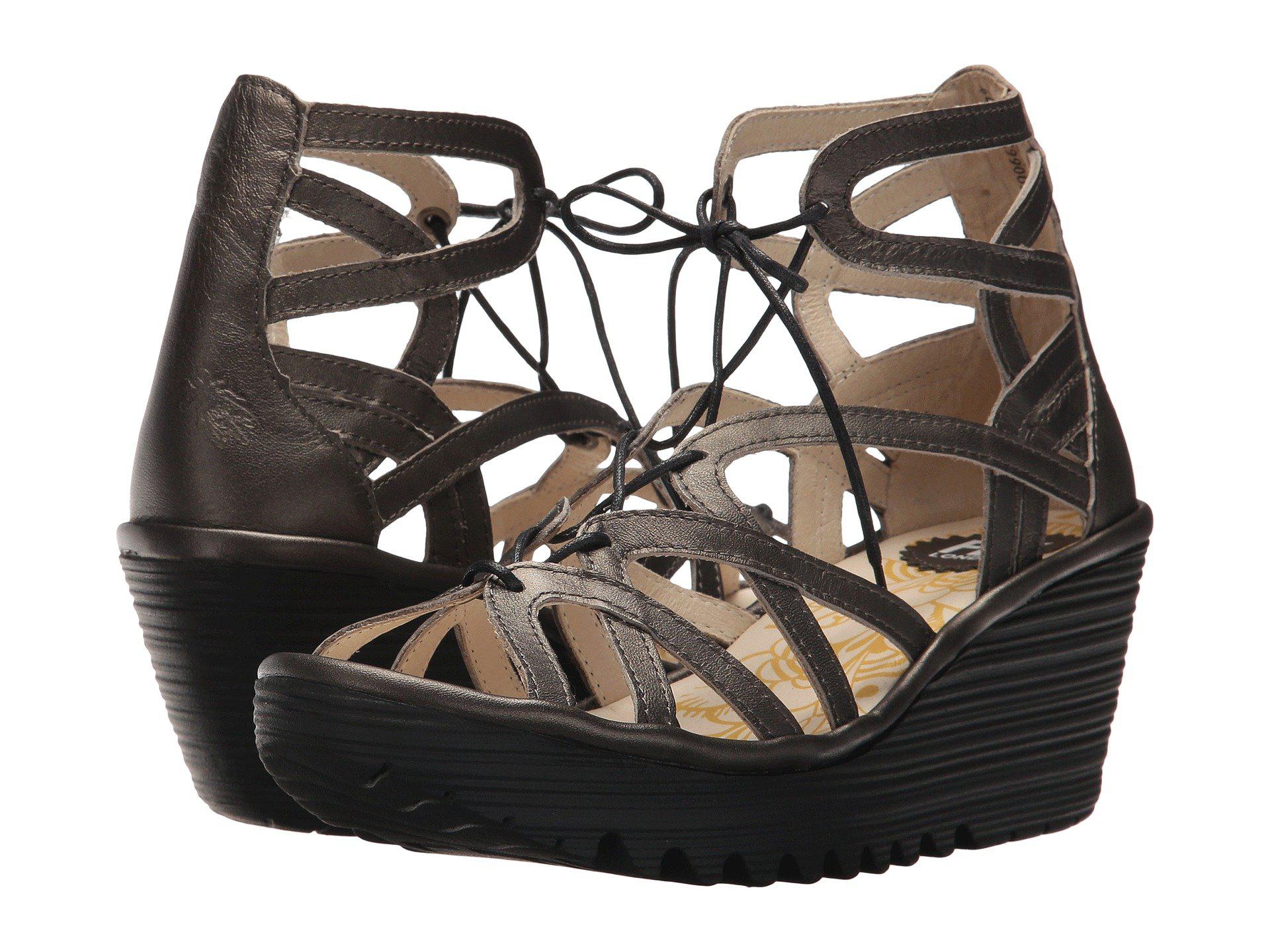 FLY London Womens YUKE663FLY Wedge Sandal FLY London Womens YUKE663FLY Wedge Sandal