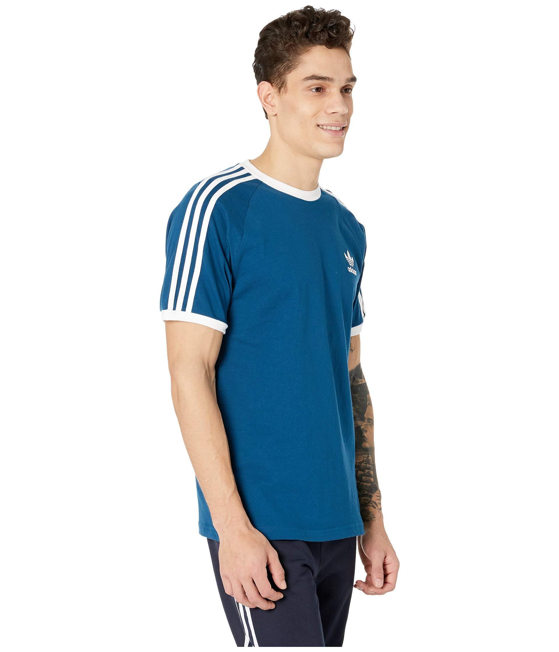 adidas Originals Cotton 3-stripes Tee (legend Marine) Men's T Shirt in Blue  for Men | Lyst
