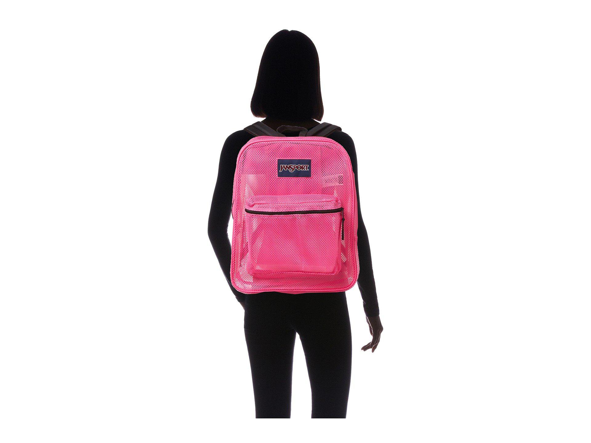 pink mesh backpacks