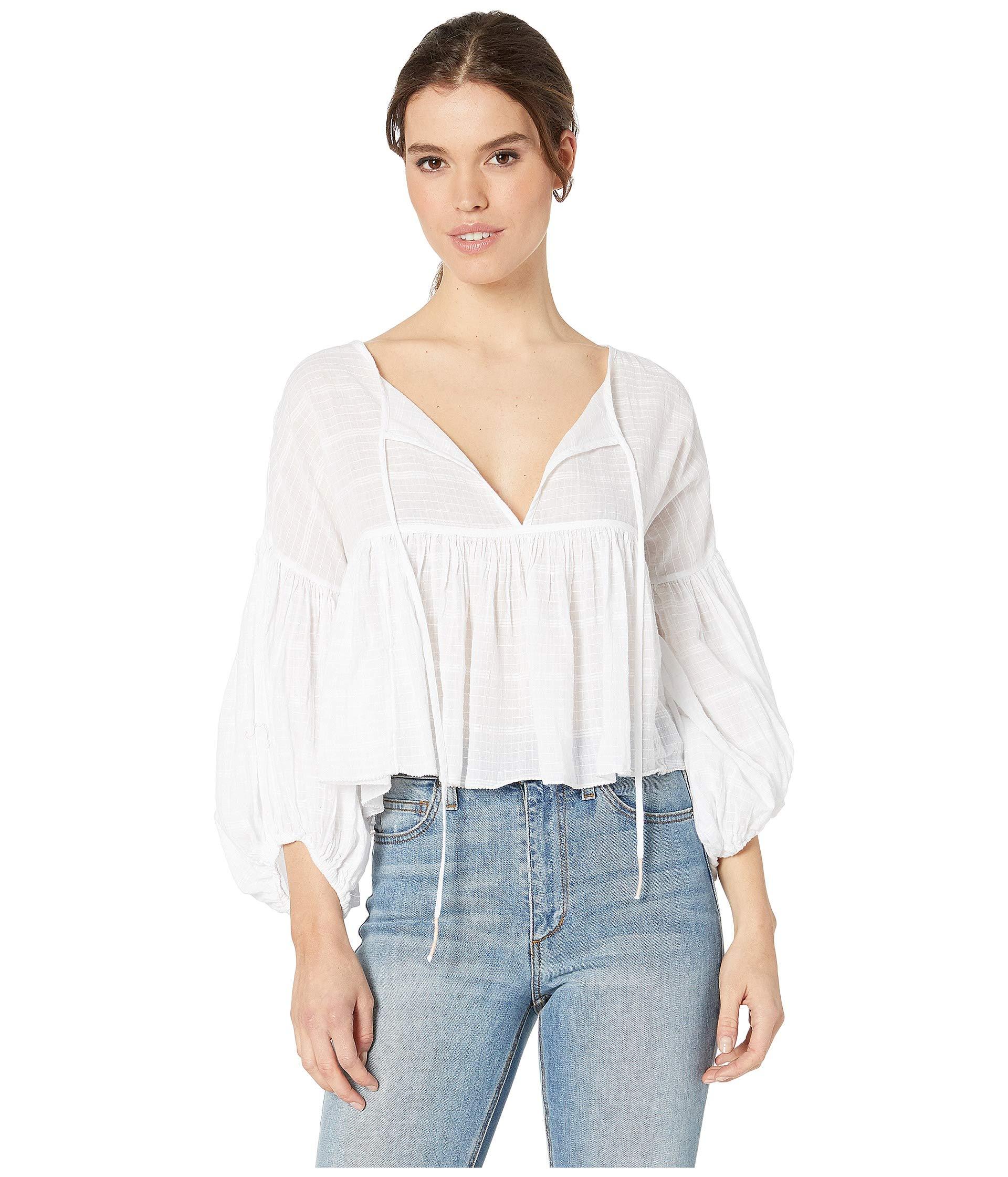 beaumont mews cropped peasant top