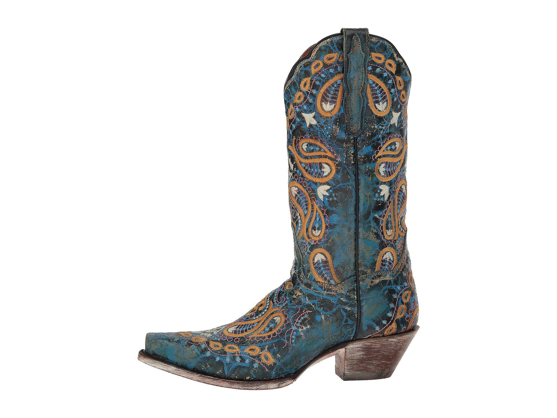 Dan Post Leather Boot Barn In Turquoise Blue Lyst