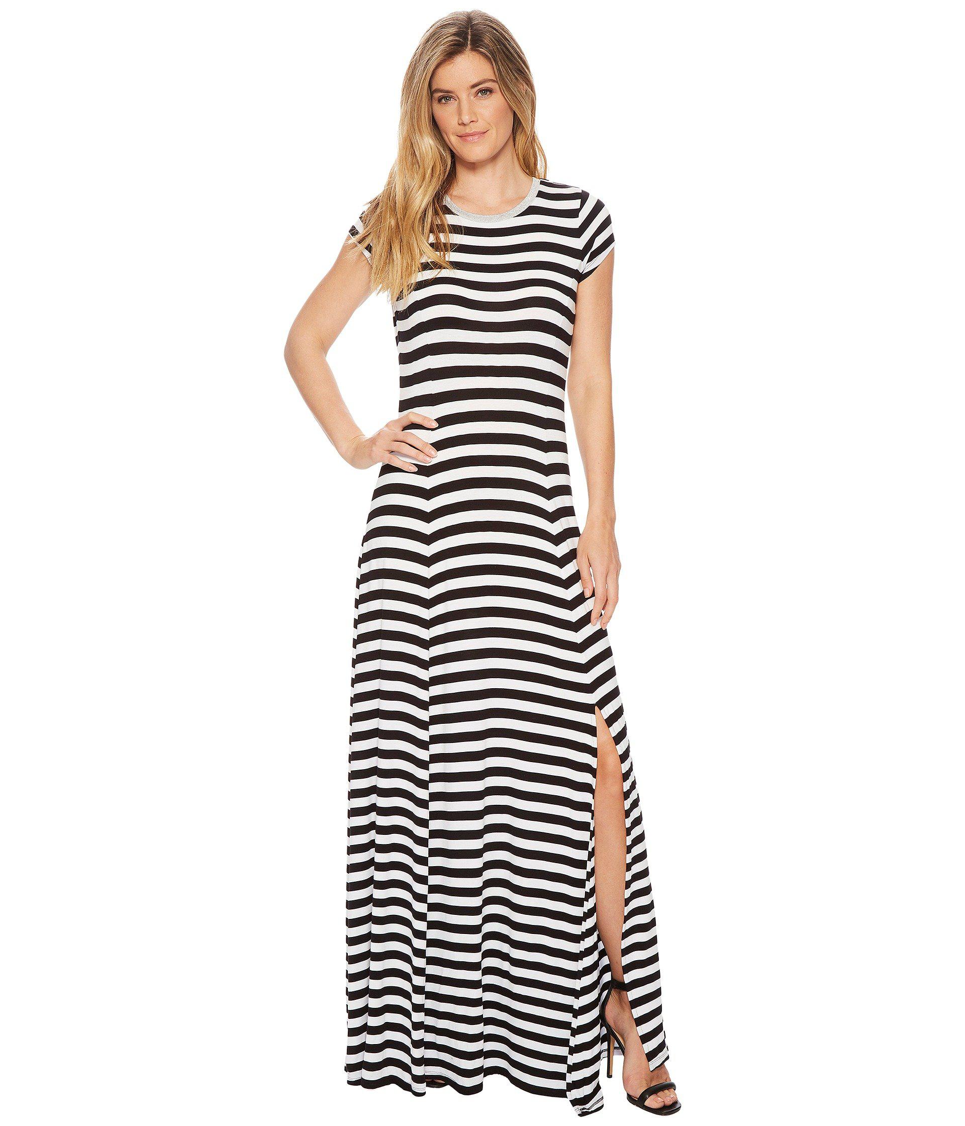 michael kors black and white striped dress
