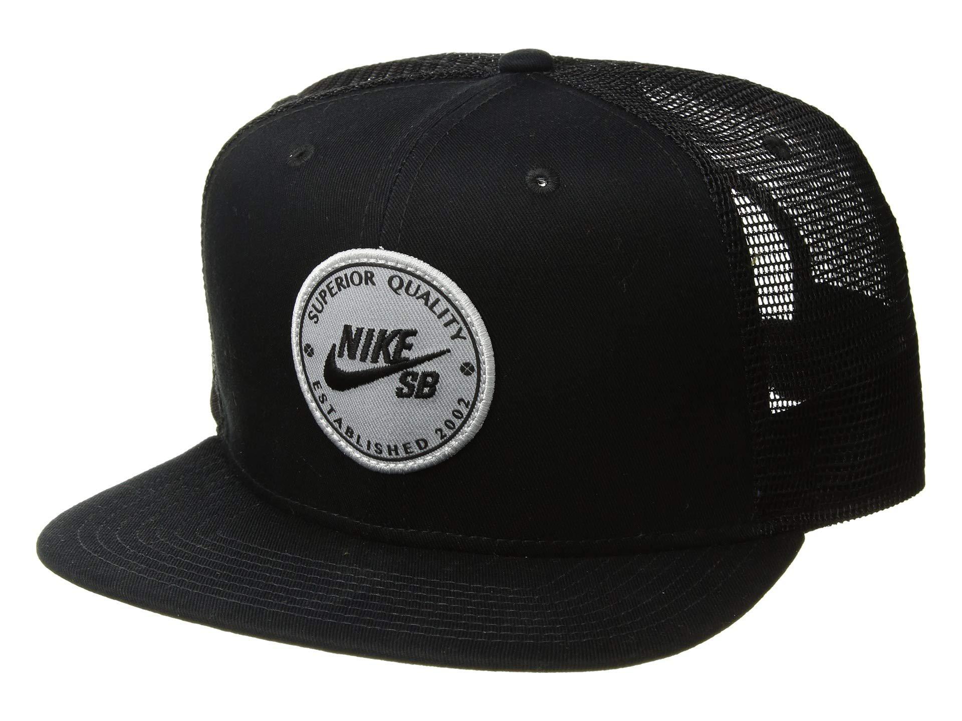 Nike Cotton Pro Cap Patch Trucker (black/black/pine Green/black) Baseball  Caps for Men | Lyst