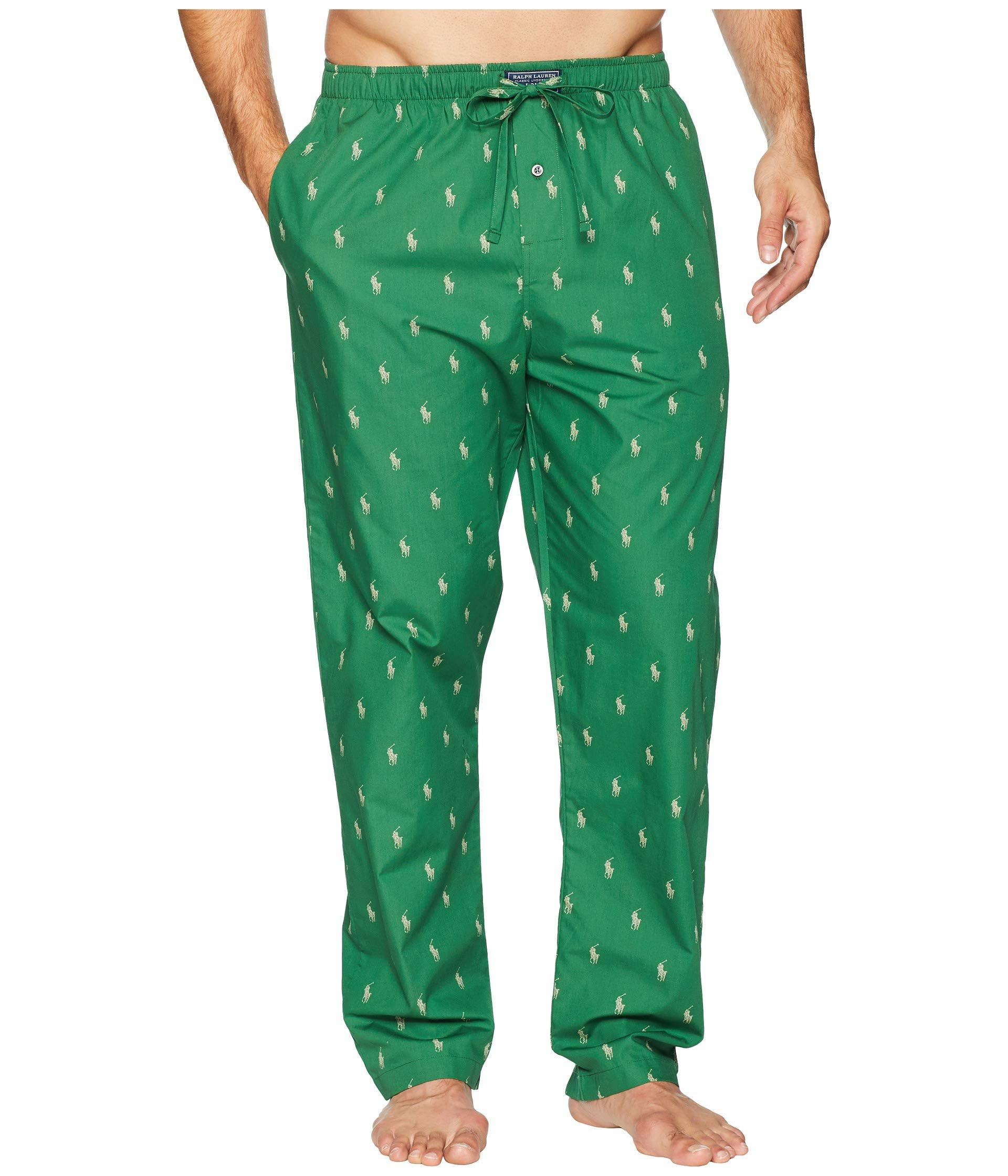 green polo pajama pants