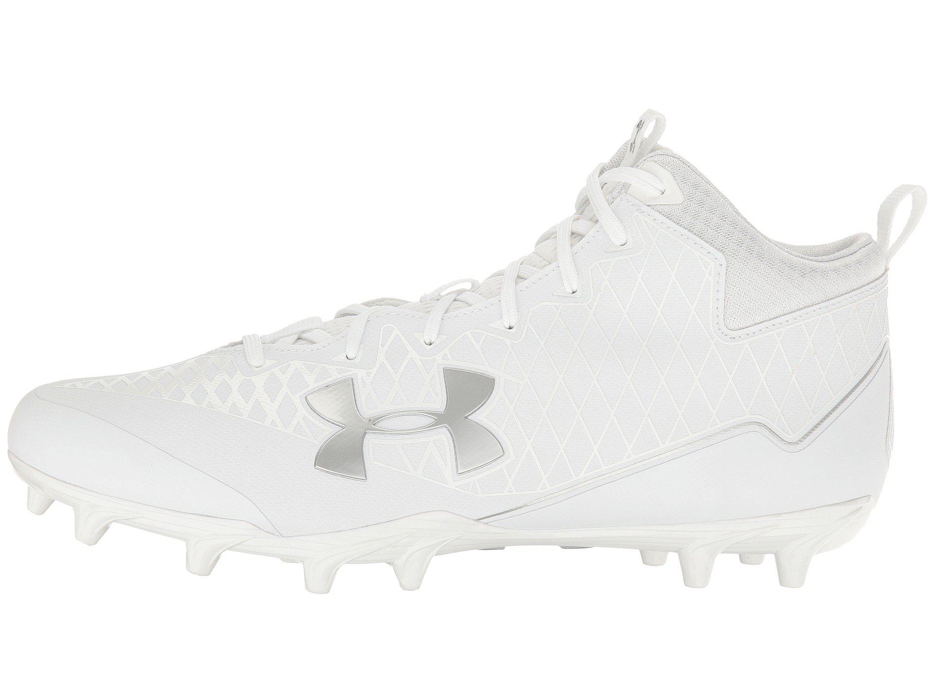 Under Armour Nitro Select Mid MC Cleats Men's White/Green New Multiple Sizes 