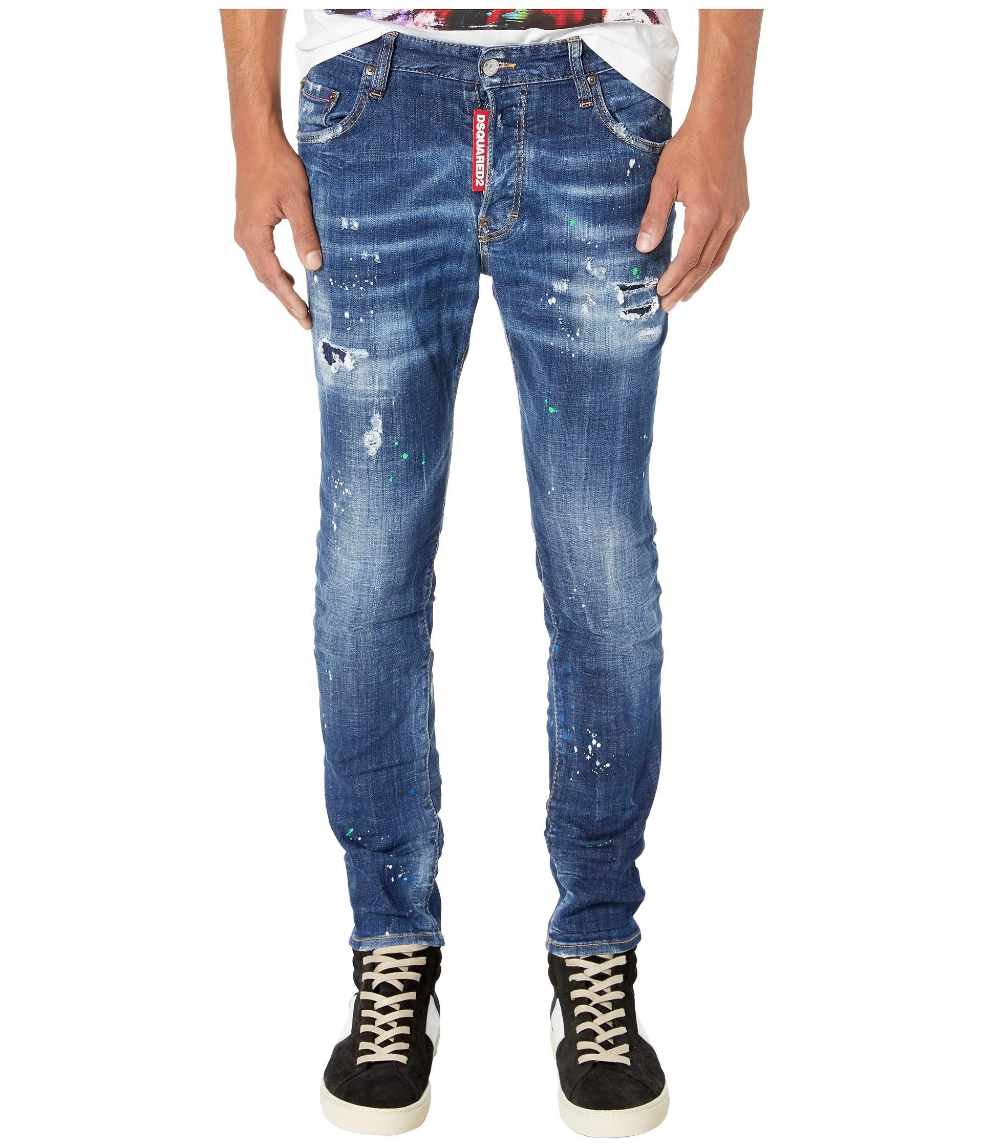 dsquared painted jeans
