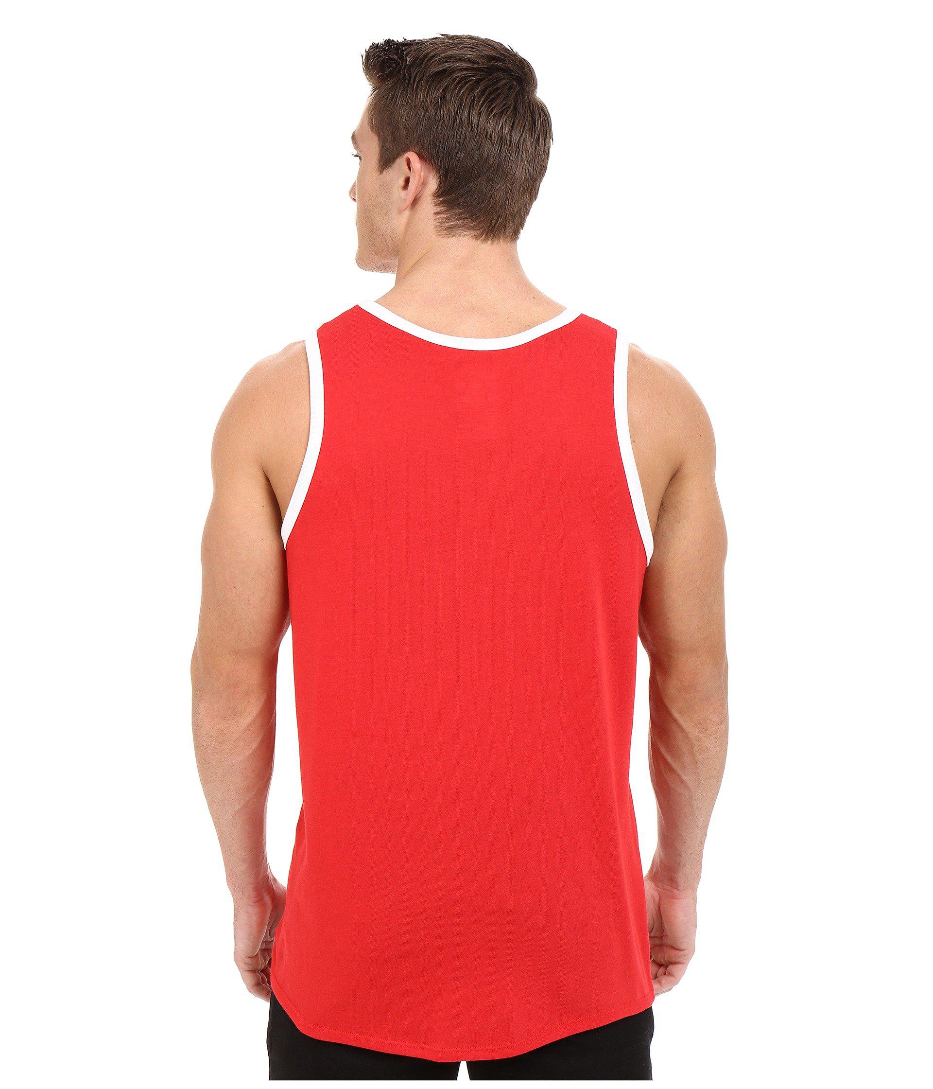 Nike Synthetic Ace Logo Tank Top (white/black/university Red) Men's  Sleeveless for Men | Lyst