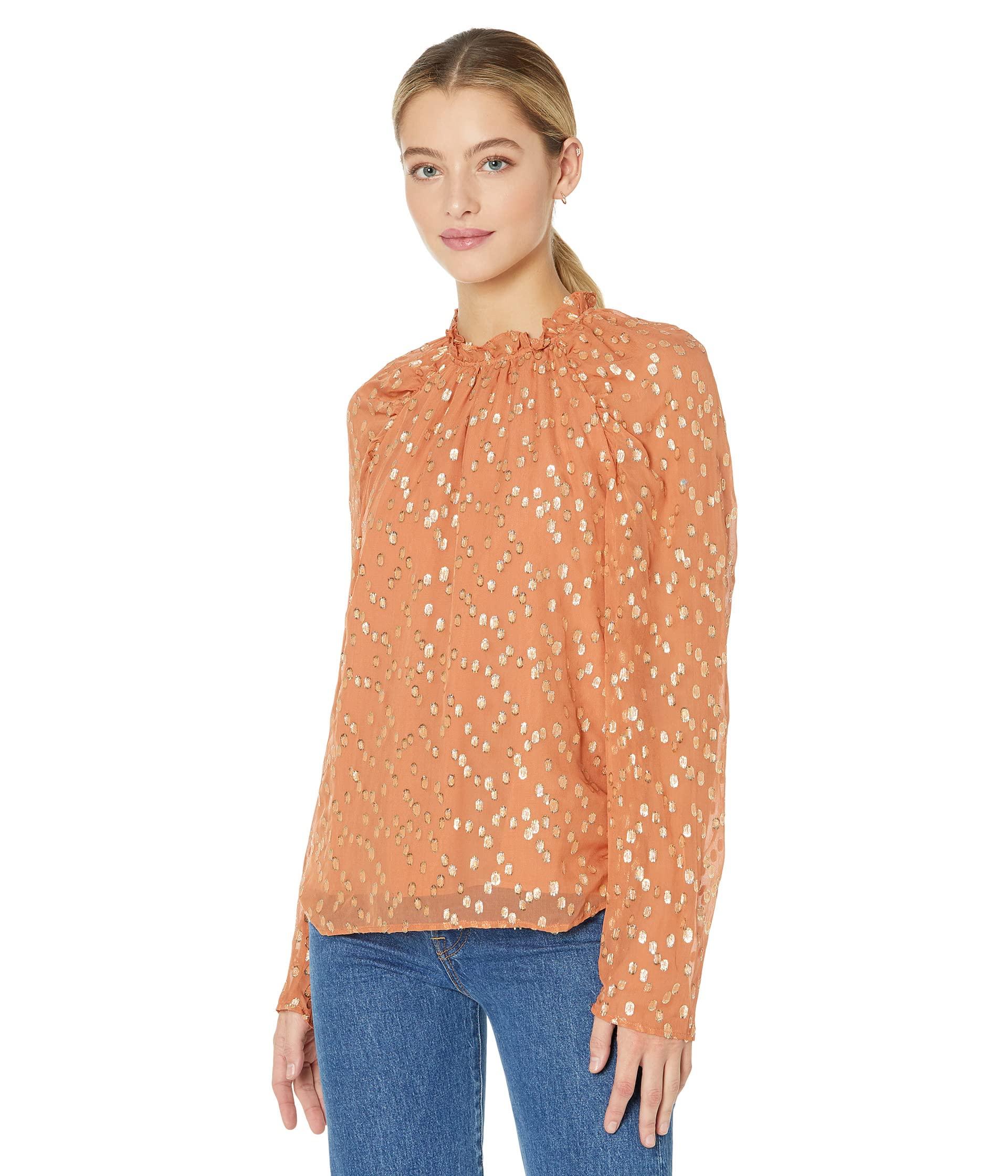 Marie Oliver Layla Blouse in Orange | Lyst