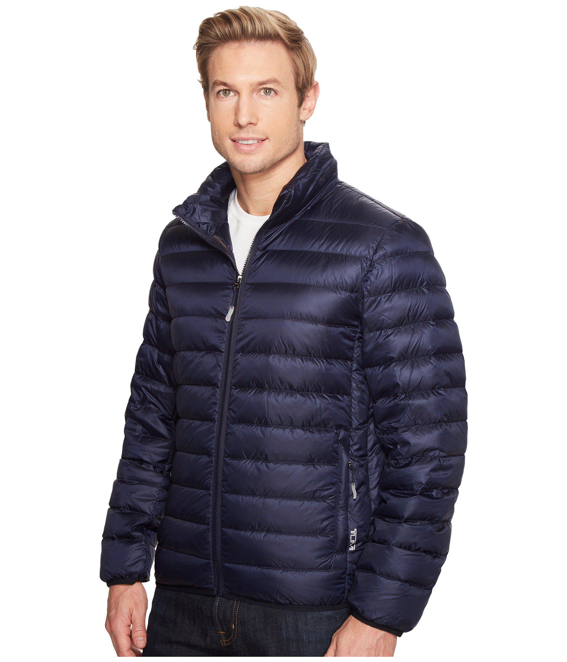 TUMI PACKABLE JACKET L ネイビー Tech by Tumi Jacket Mens Medium Navy Blue Full Zip Water