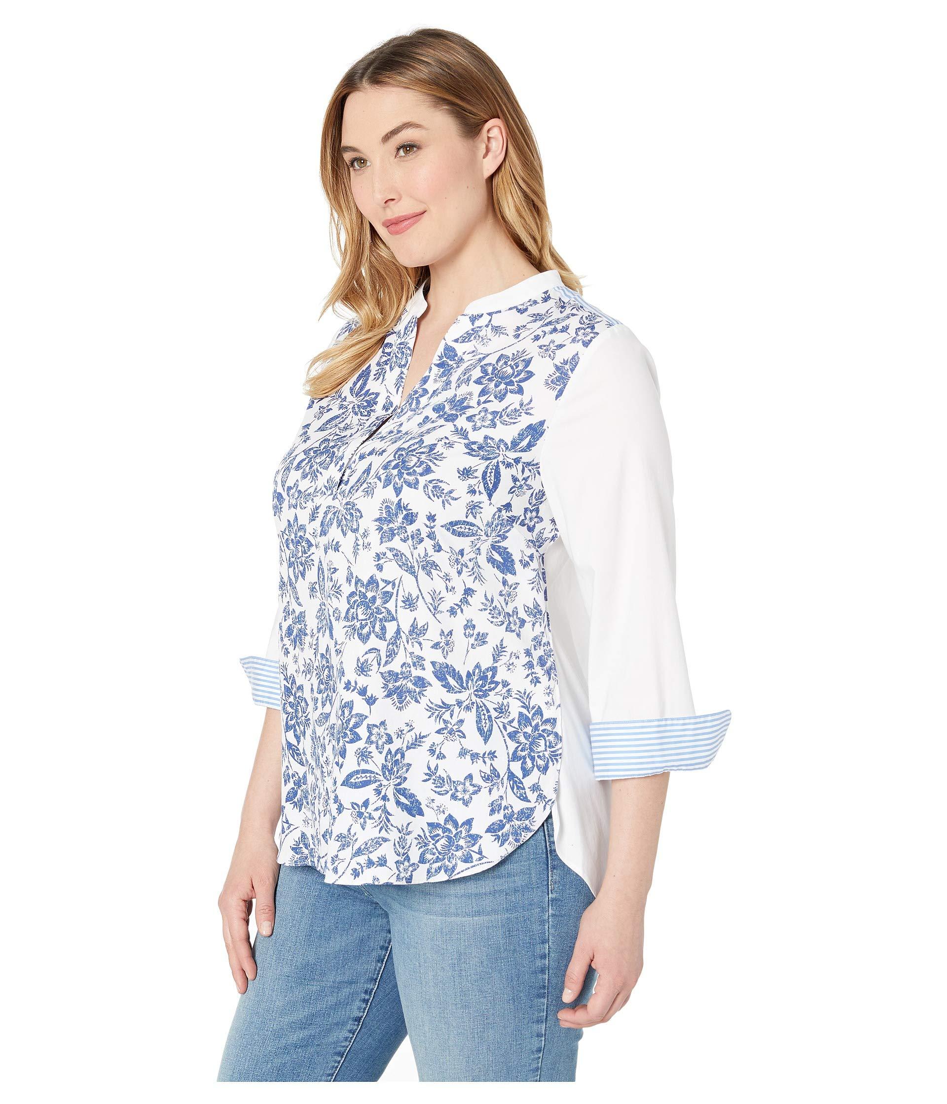 Foxcroft Cotton Plus Colette Toile Print Blouse in Black Lyst