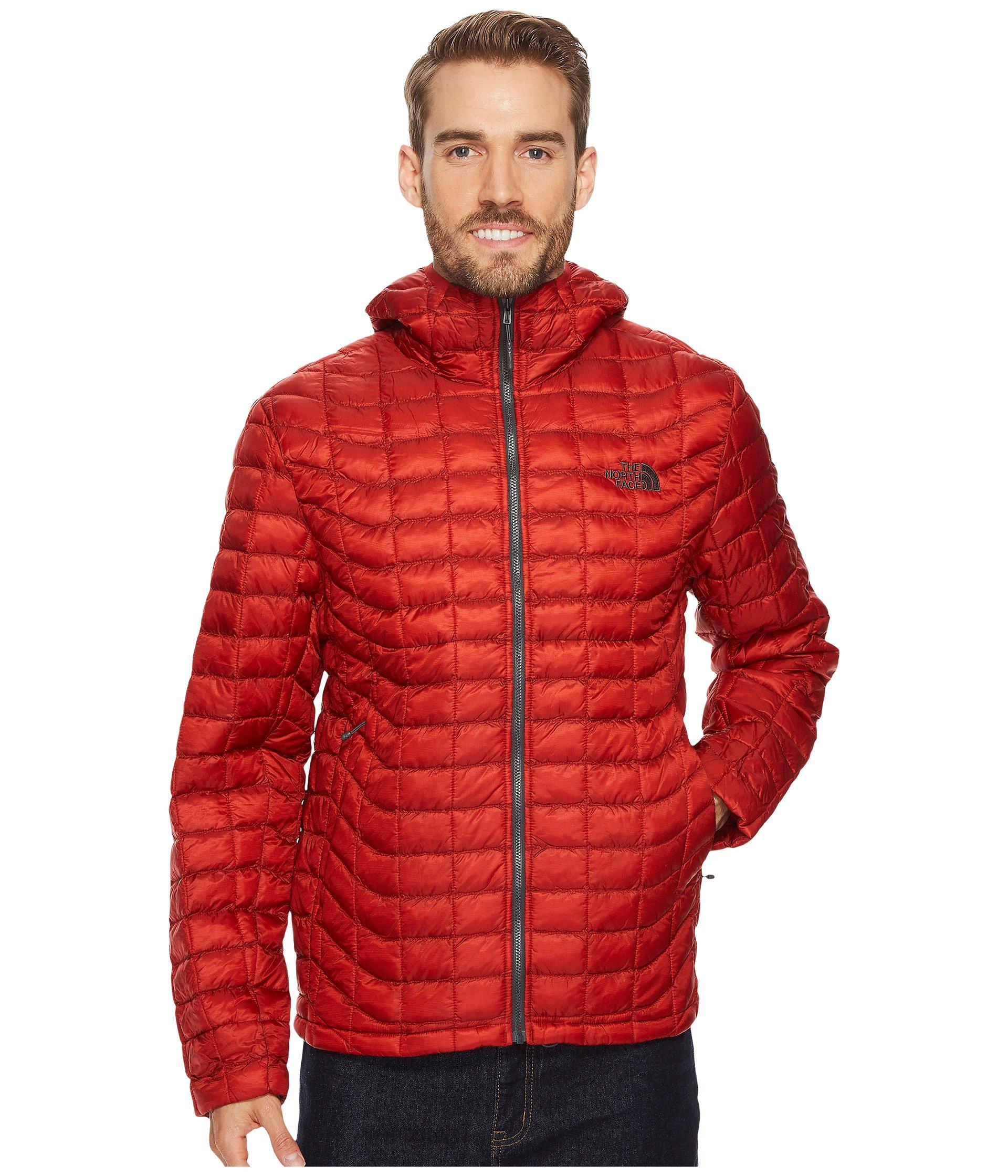 north face thermoball hoodie red