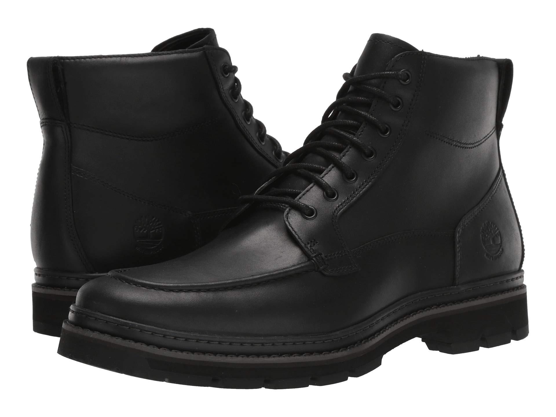 Timberland Leather Port Union Waterproof Moc Toe Boot in Black for Men - Lyst