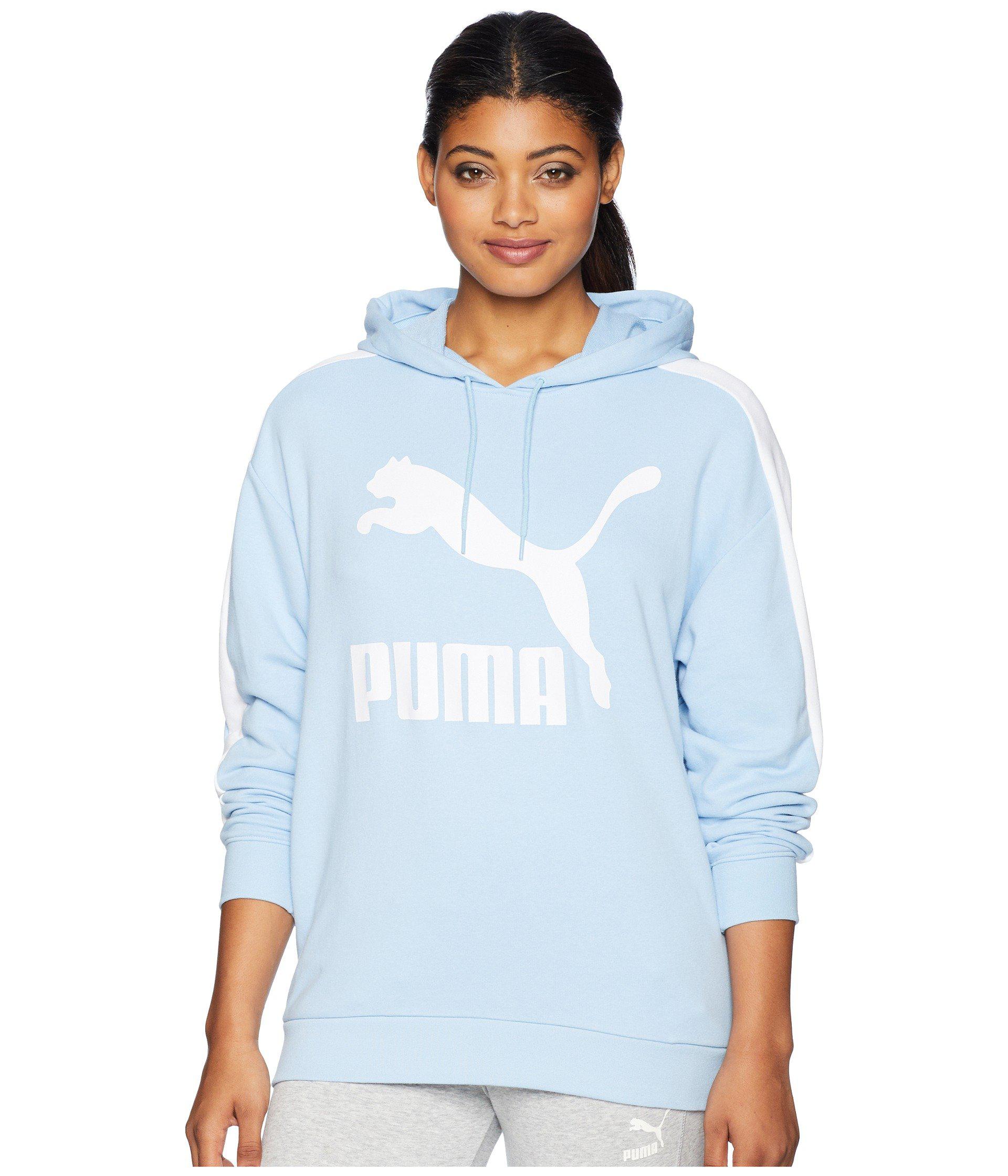 light blue puma hoodie