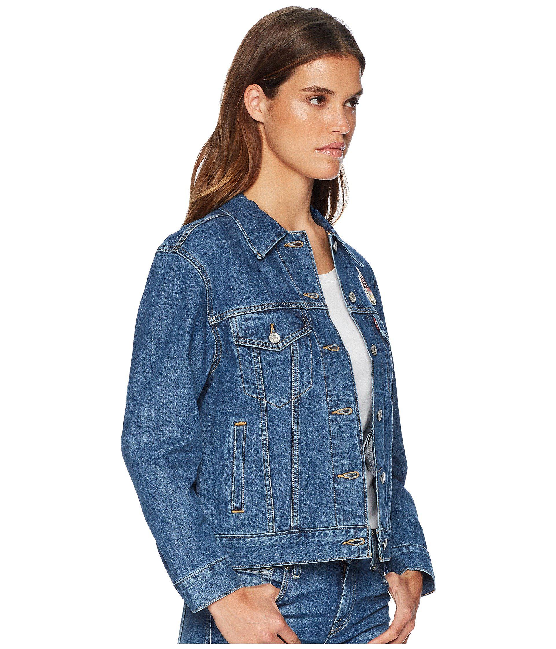 Download Levi's San Francisco Giants Patch Trucker Jacket in Blue ...