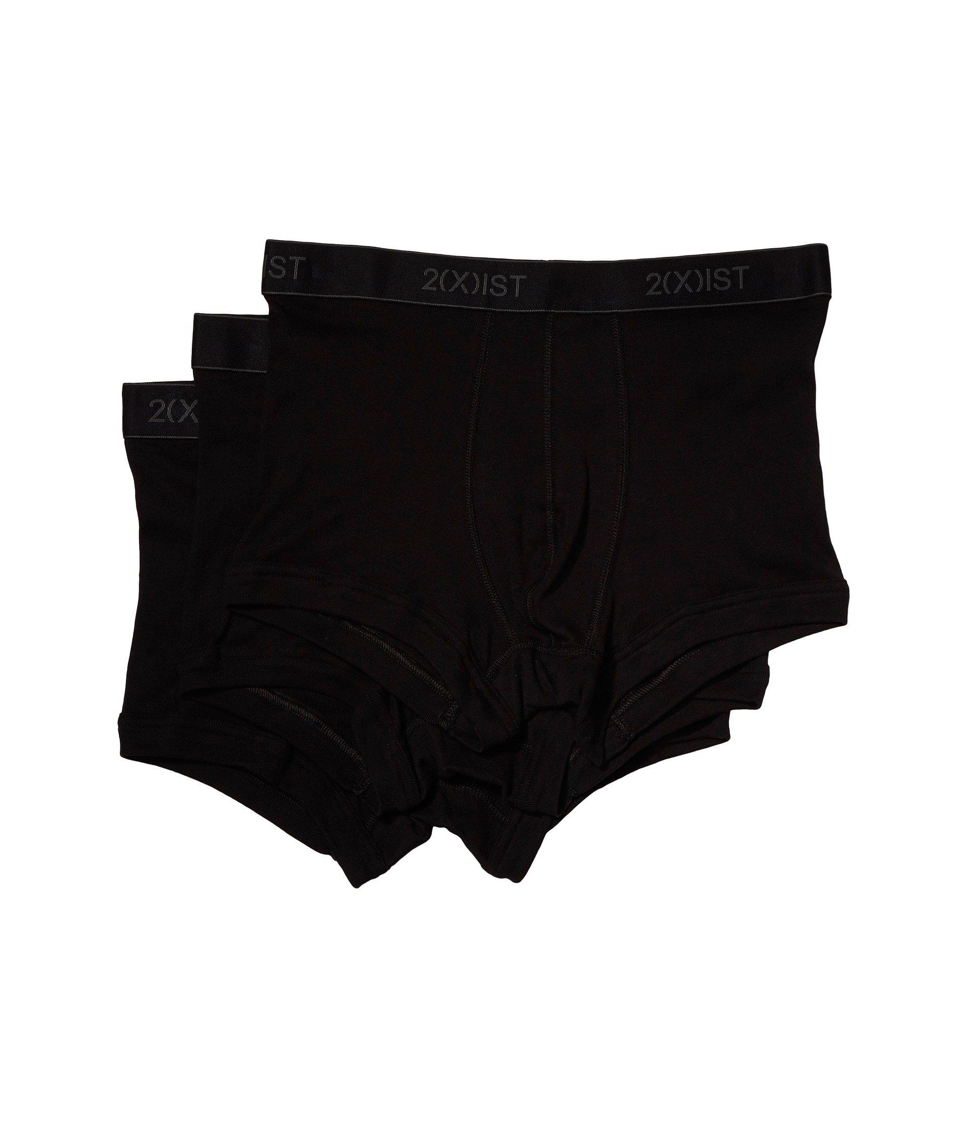 2xist Cotton 2(x)ist 3-pack Essential No-show Trunk in Black for Men - Lyst