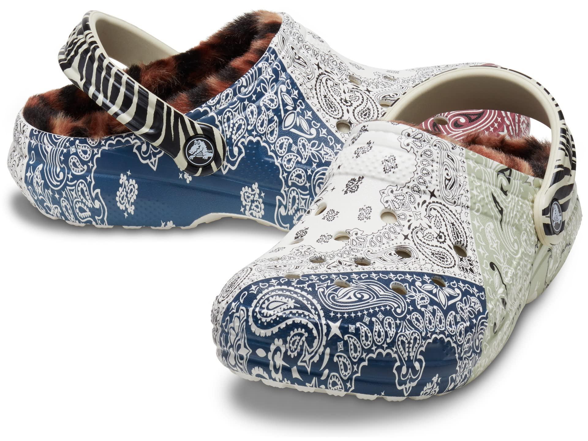 Crocs™ Zappos Print Lab Gone Wild Classic Lined Clog in Metallic Lyst