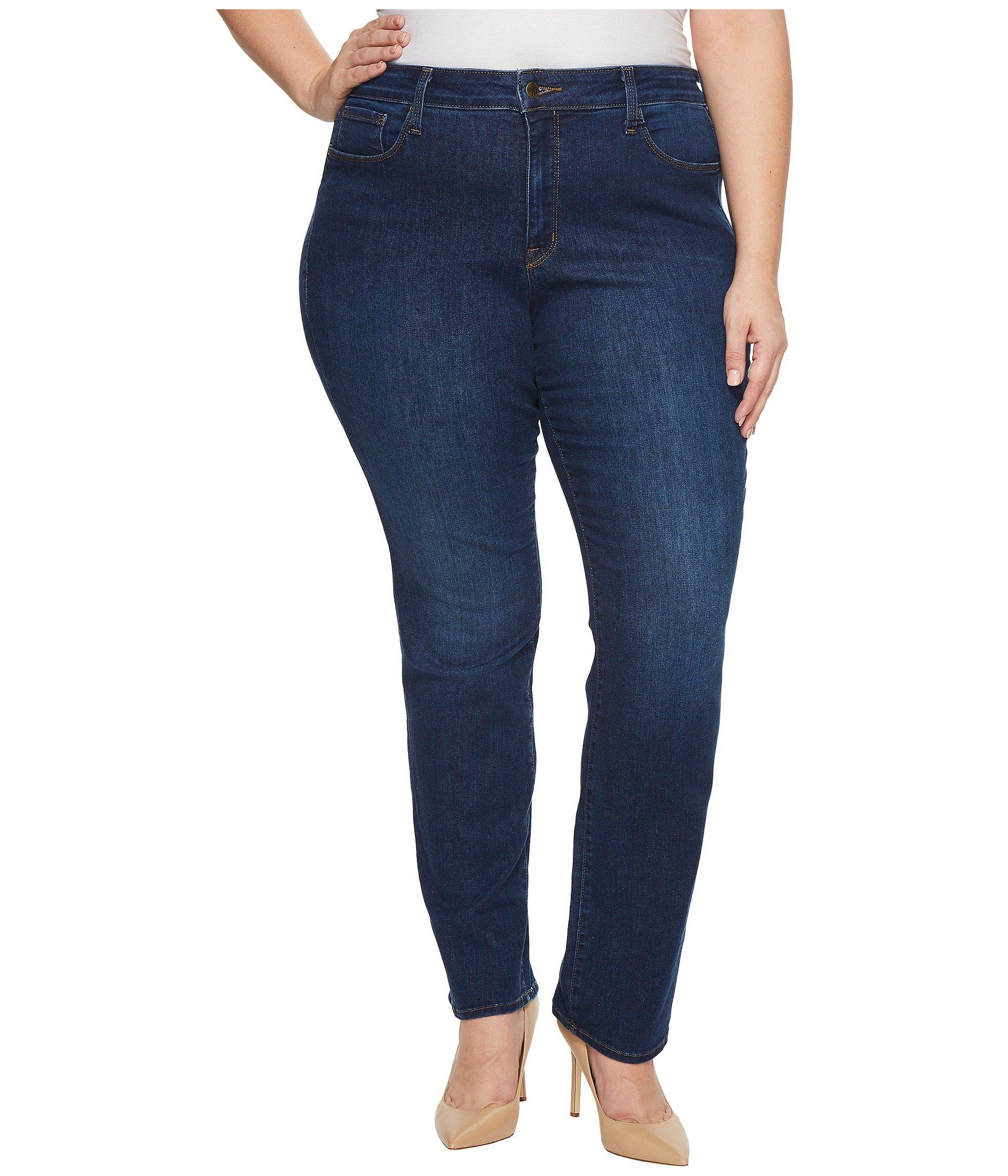 NYDJ Denim Plus Size Marilyn Straight Jeans In Cooper in Blue - Save 9% ...