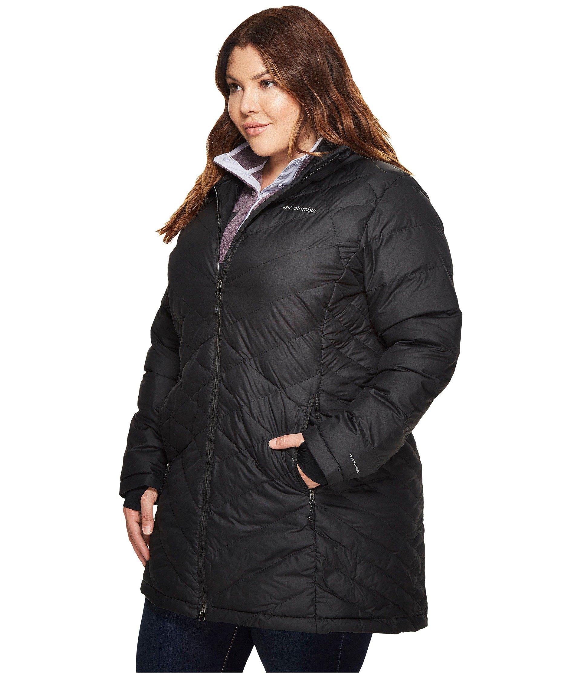 columbia heavenly long hooded jacket plus