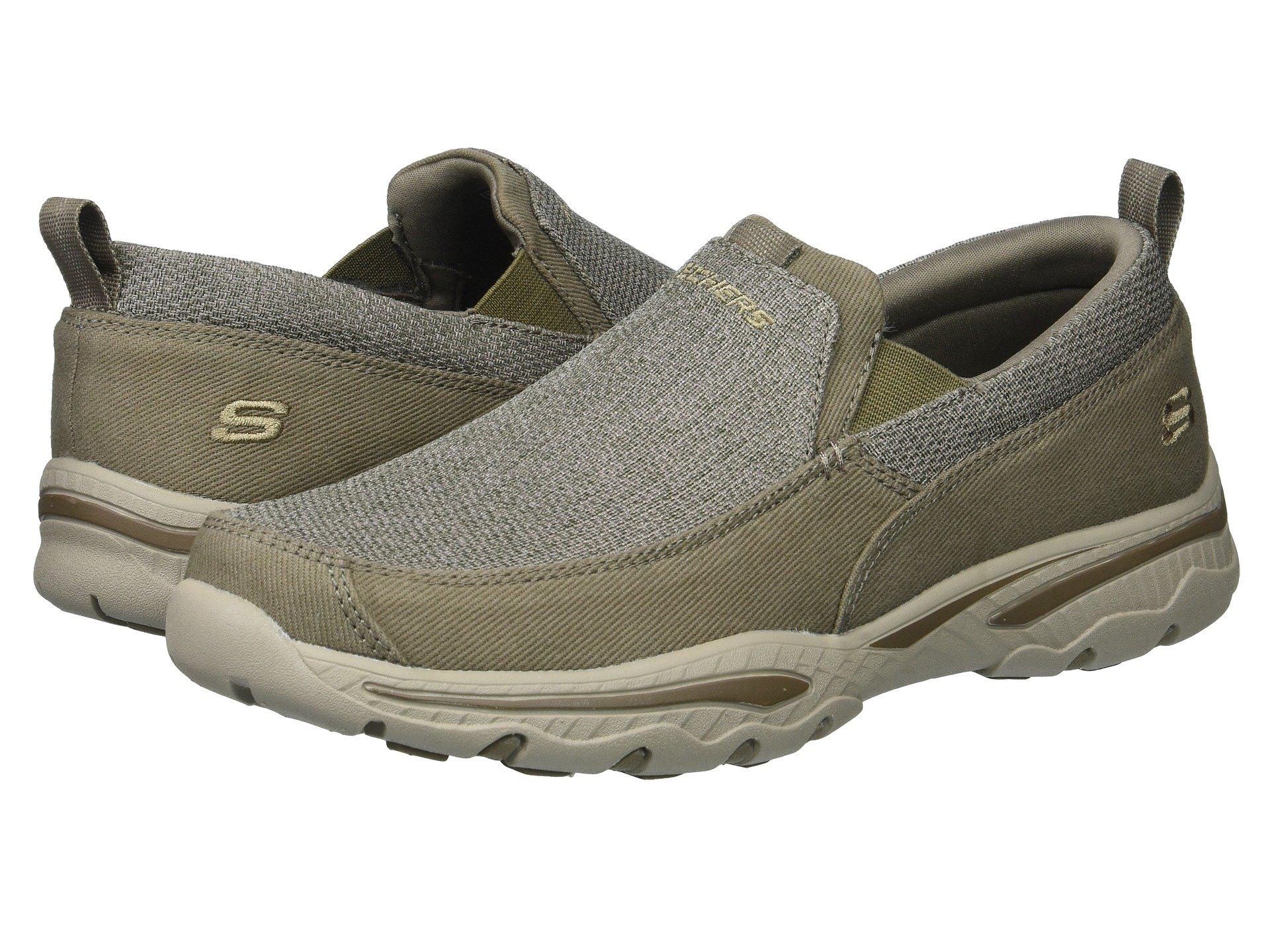 Skechers Canvas Relaxed Fit Creston - Erie (taupe) Men's Slip On Shoes ...