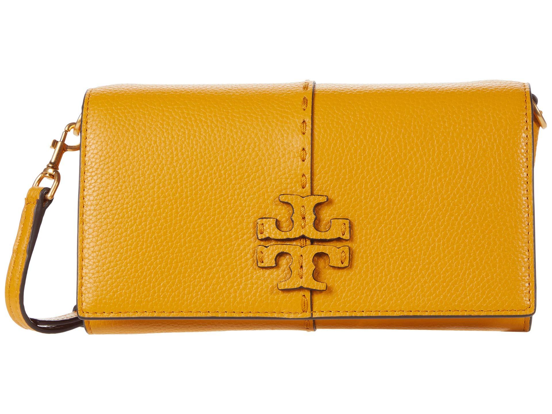 Tory Burch Leather Mcgraw Wallet Crossbody in Yellow Lyst