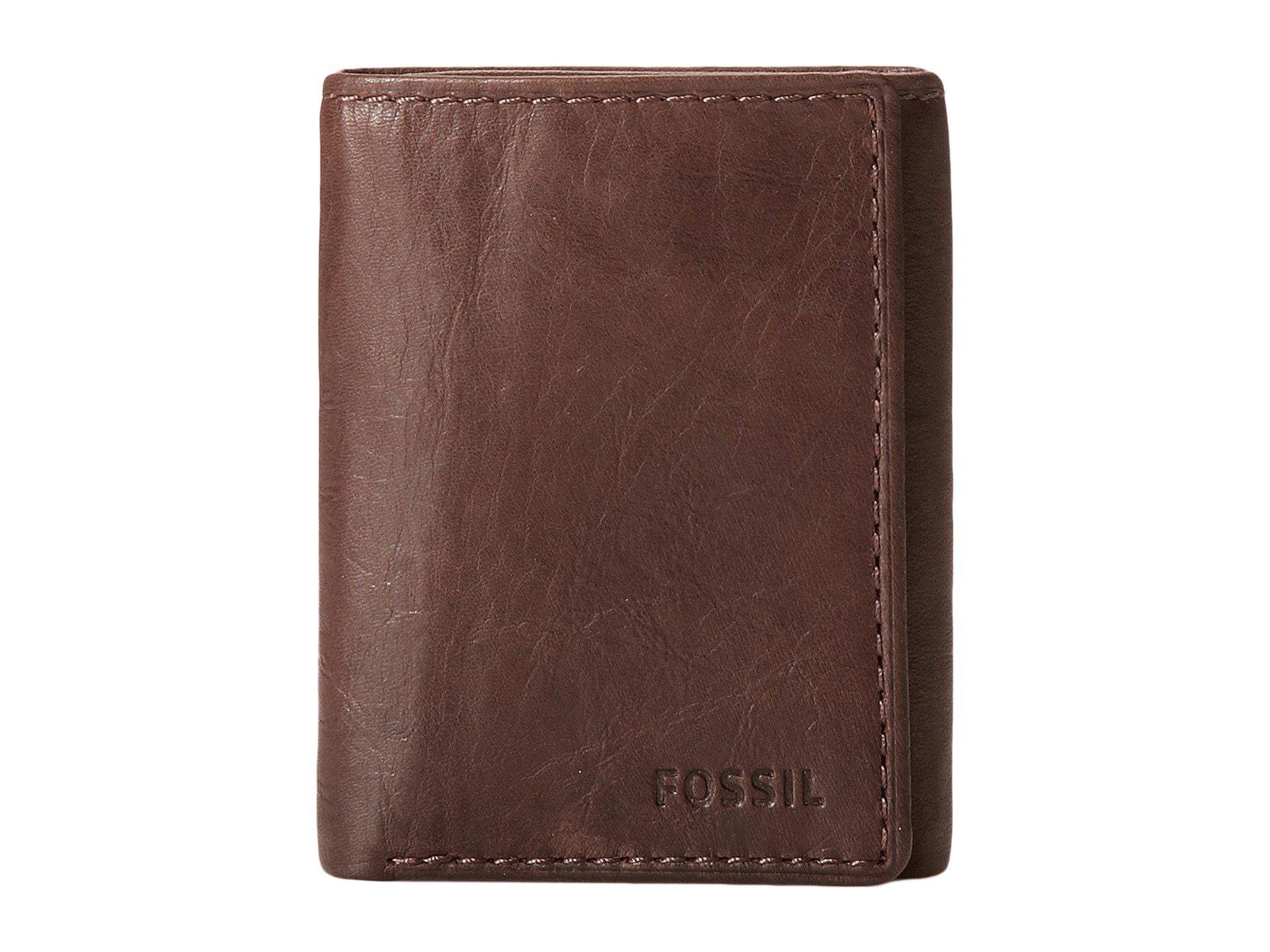 Fossil Leather Ingram Trifold Wallet in 