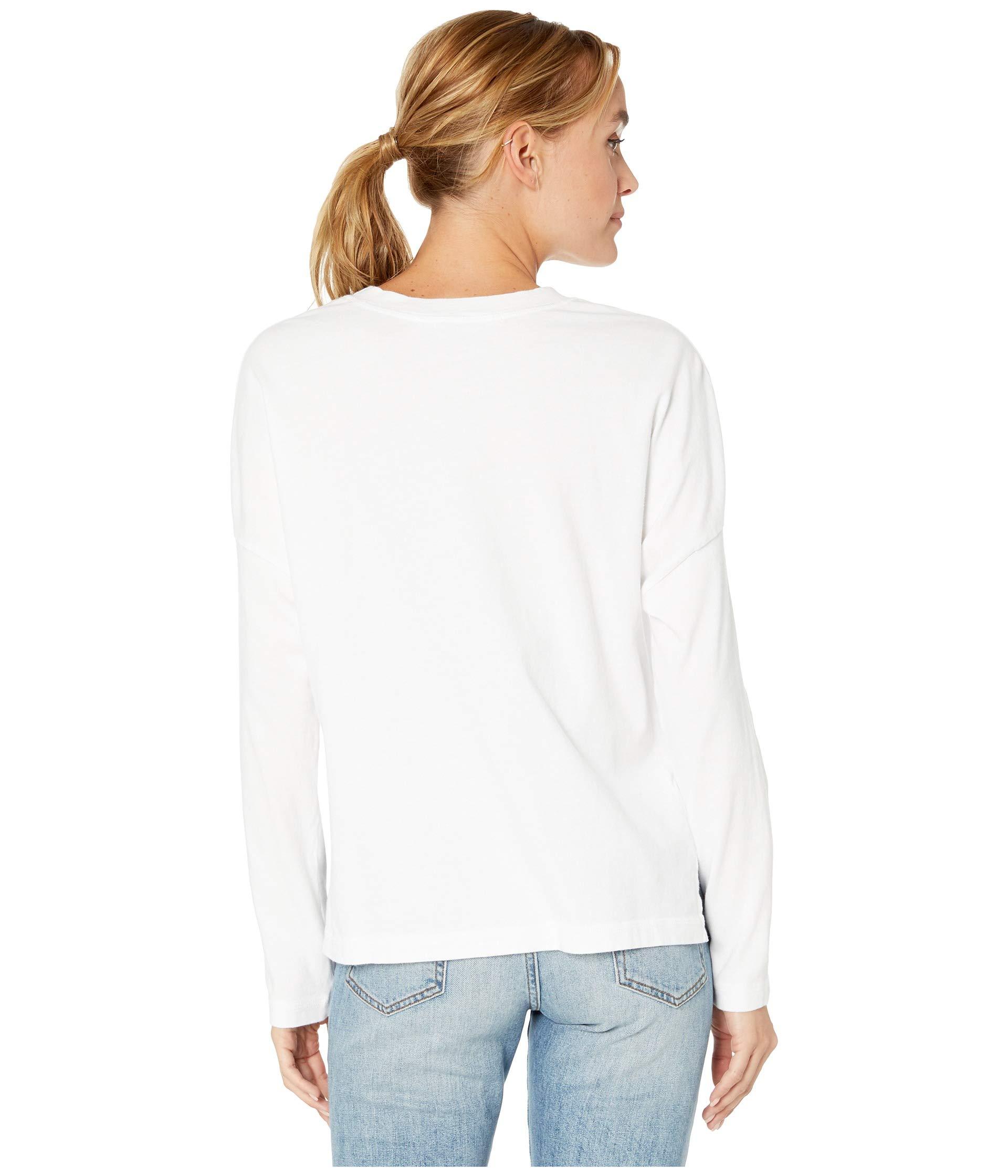 Michael Stars Womens Reece Ventura Jersey Long Sleeve Boxy Top