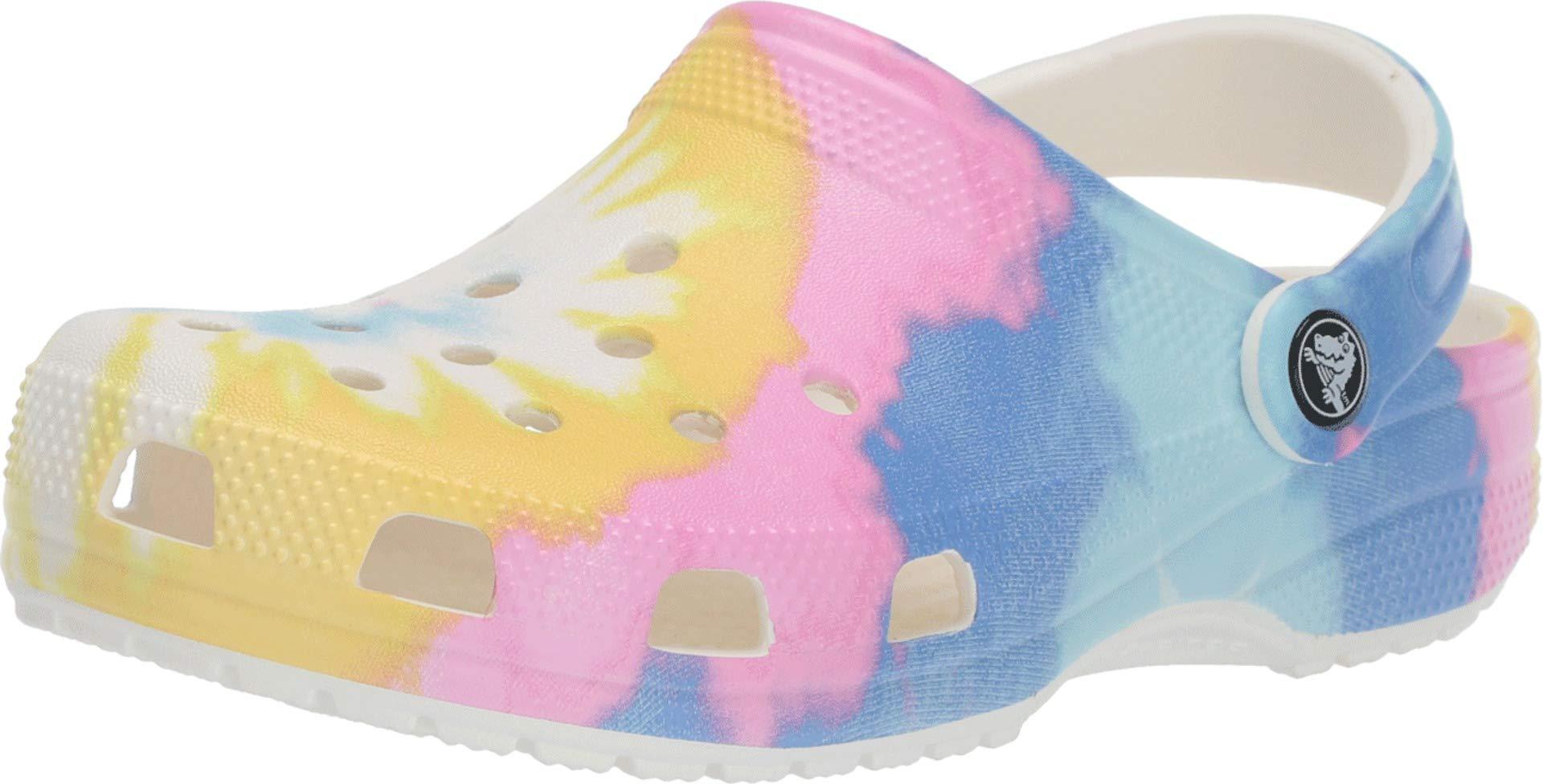 crocs multicolor tie dye