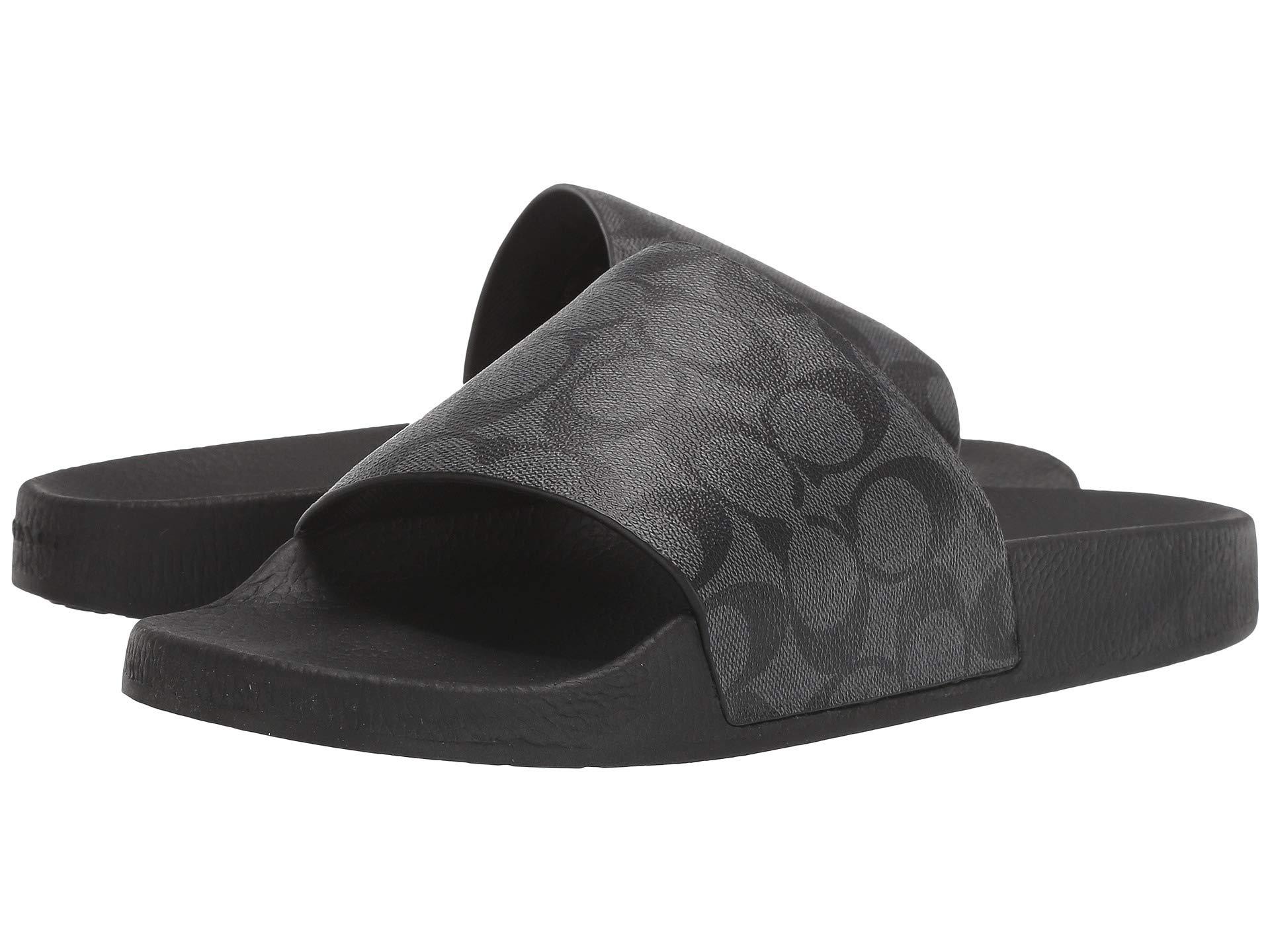 coach men's signature slides