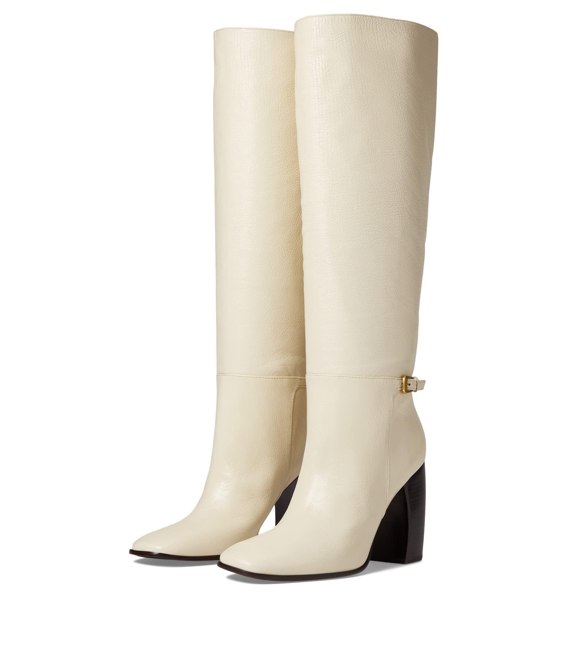 Tory Burch Banana Heel Buckle Boot 100 Mm in Natural Lyst