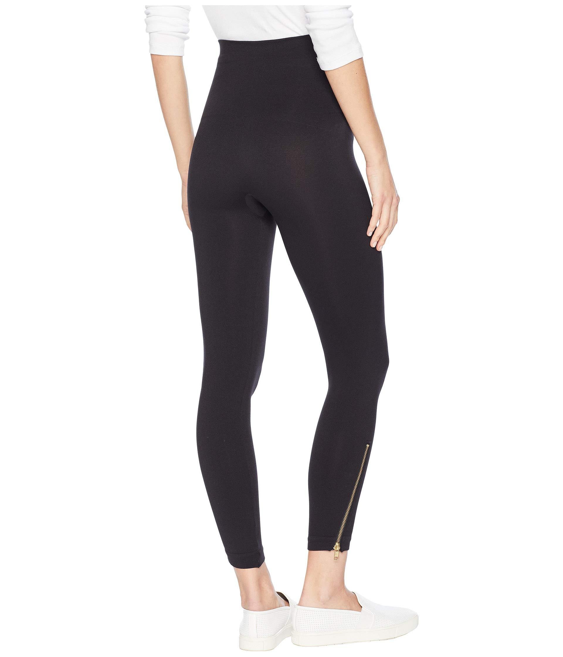 Spanx Synthetic Look At Me Now Seamless Side Zip Leggings (very Black)  Casual Pants | Lyst
