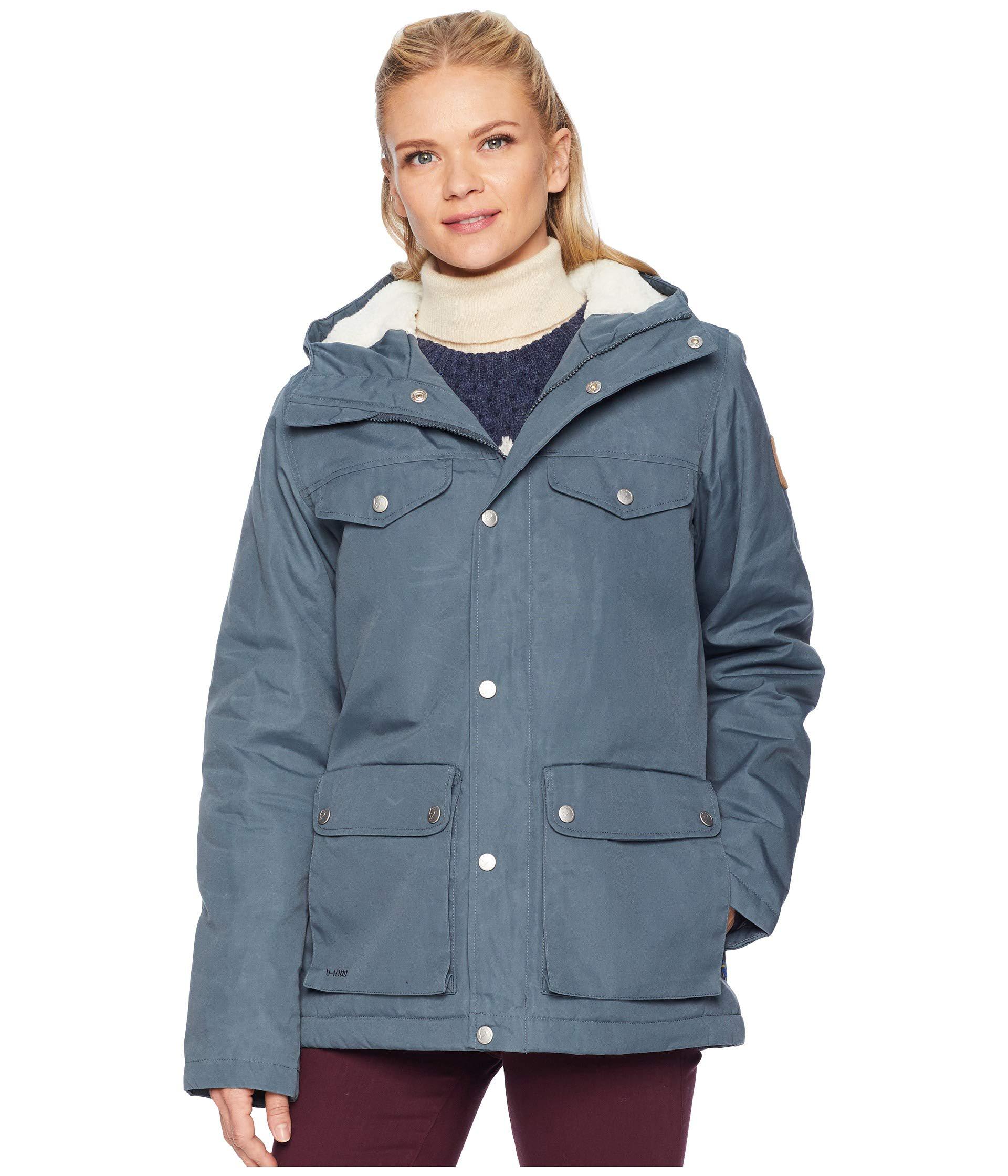 Fjallraven Leather Greenland Winter Jacket (dusk) Women's Coat in Blue ...