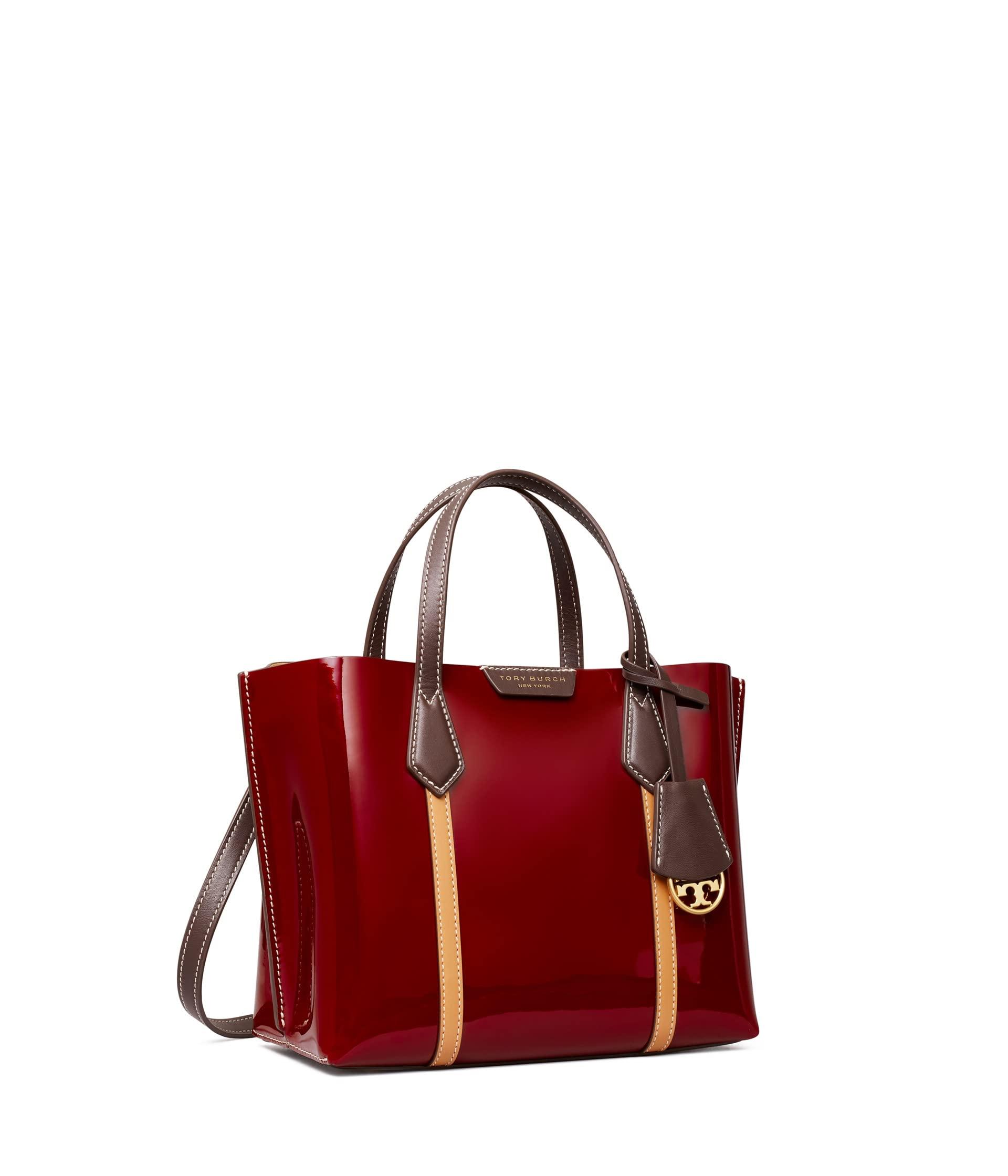 Tory Burch Perry Patent Small Triple-compartment Tote in Red | Lyst