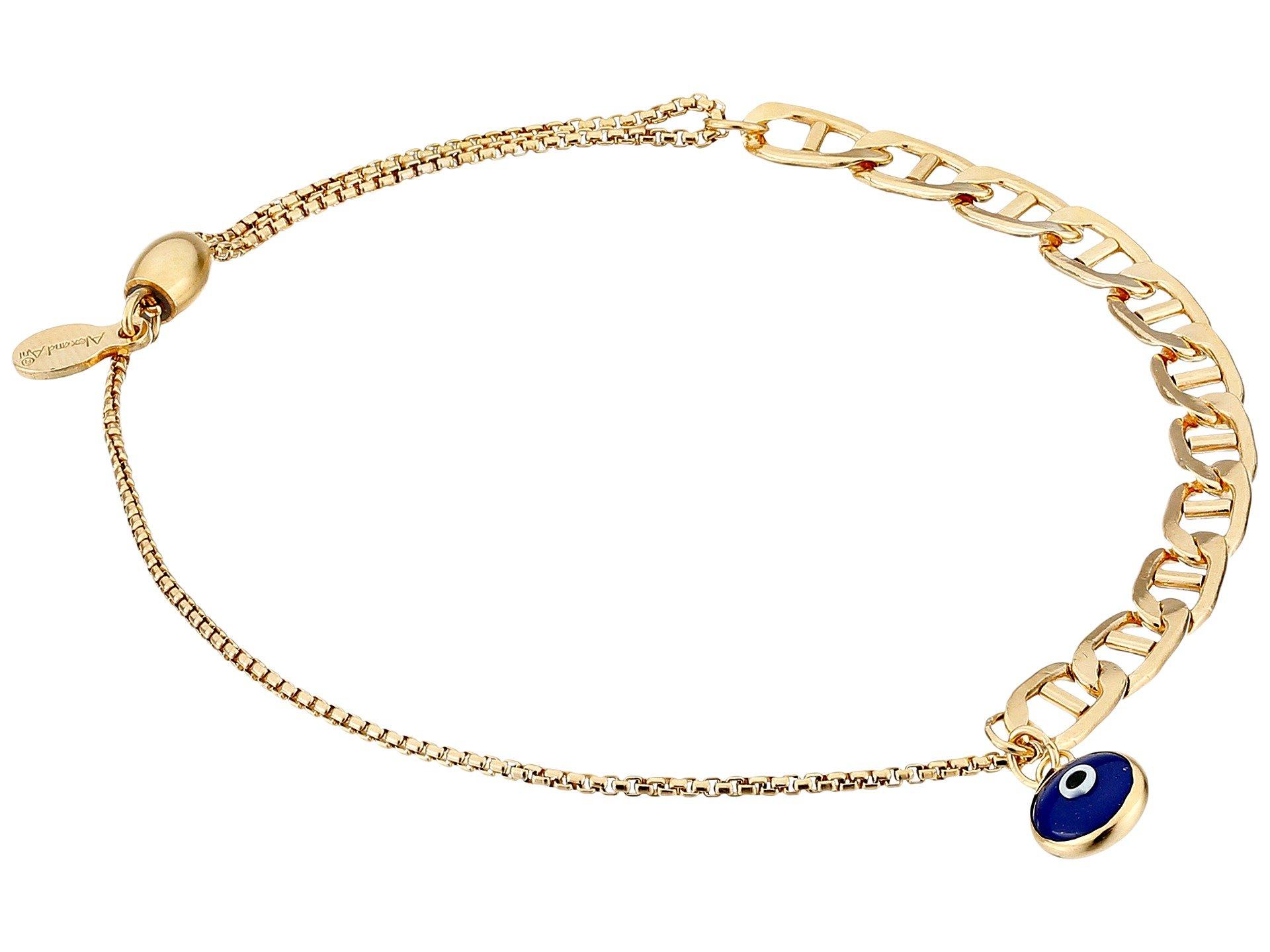 ALEX AND ANI Evil Eye Flat Mariner Pull Chain Bracelet in Gold (Metallic) -  Lyst