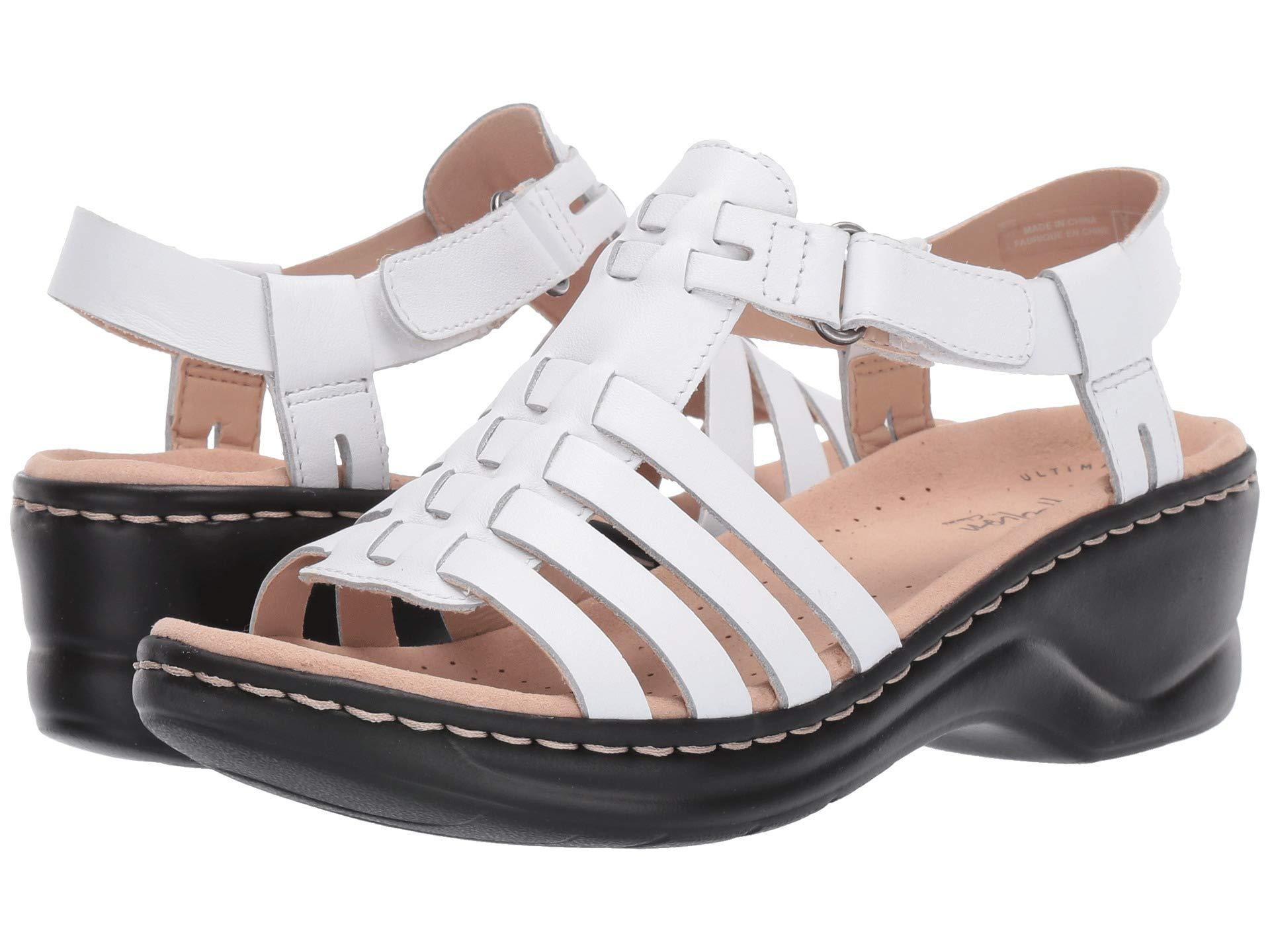 clarks leather sandals